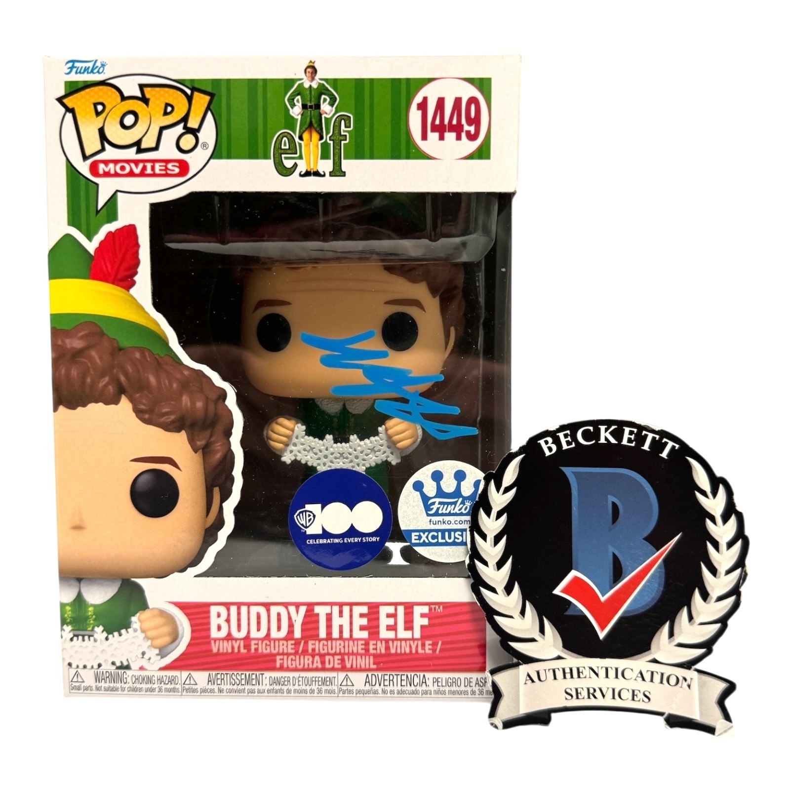 Will Ferrell Signed Autograph Elf Funko Pop 1449 Beckett BAS Buddy