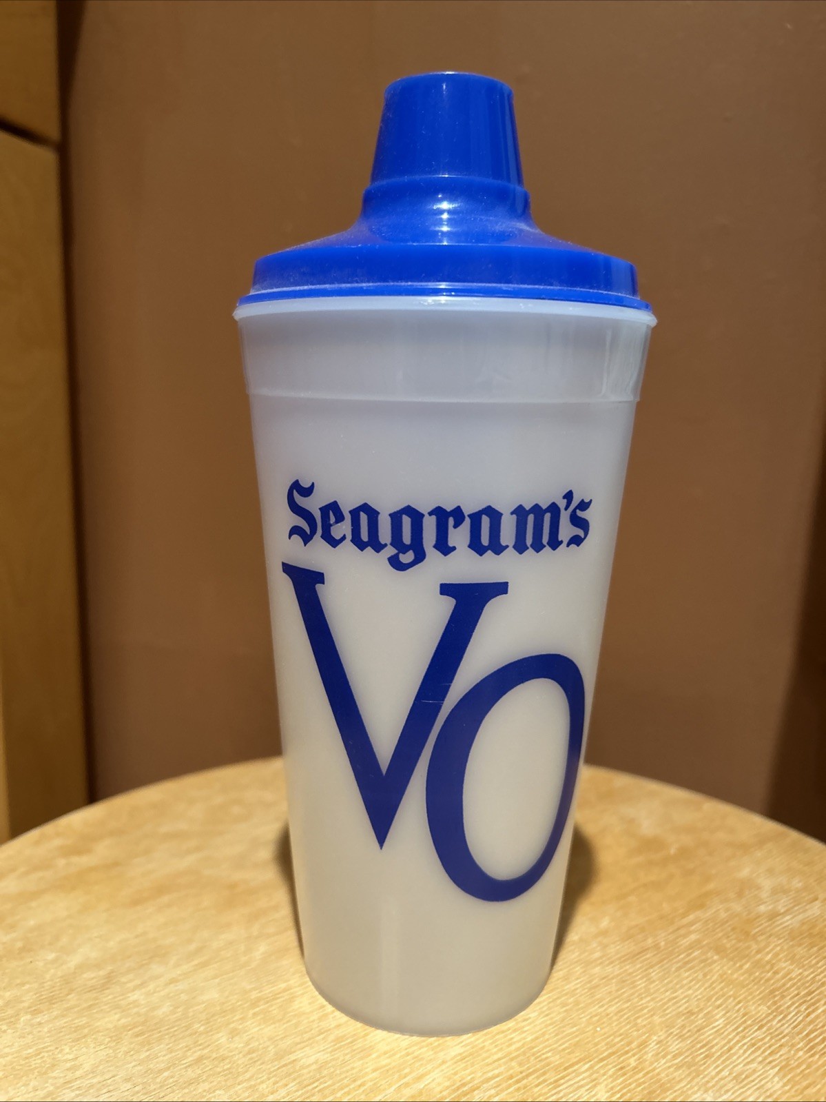 Vintage Seagram's VO plastic drink shaker, ca 1980s Vintage Seagram's VO plastic drink shaker, ca 1980s