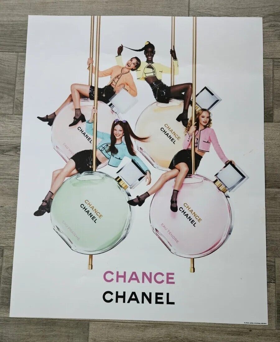 CHANEL CHANCE Fragrance Store Display Lightbox Insert Advertising Poster 28x22