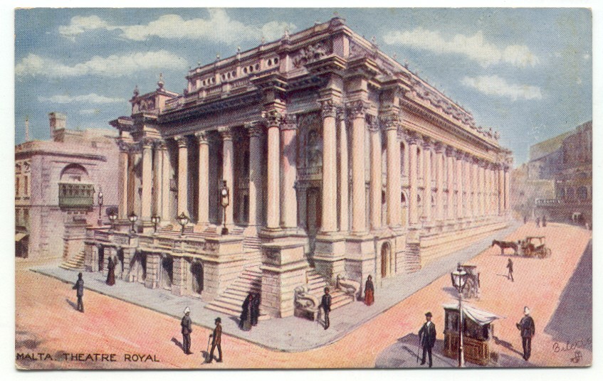 Theatre Royal Opera House Malta Tuck\'s Postcard Theatre Royal Opera House Malta Tuck\'s Postcard