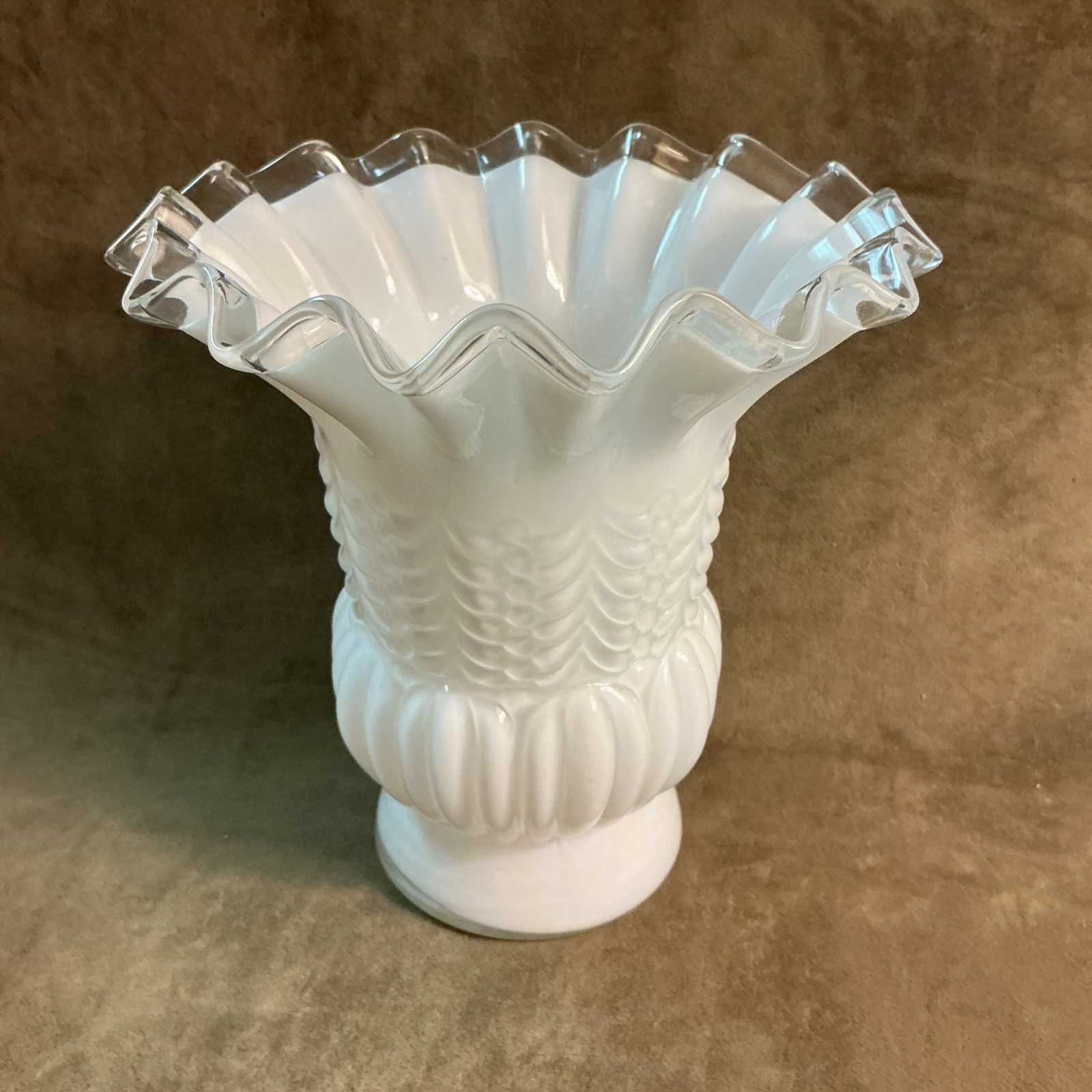 Vintage 1920S Made In Czechoslovakia Glass Silvercrest Wheat Design Vase