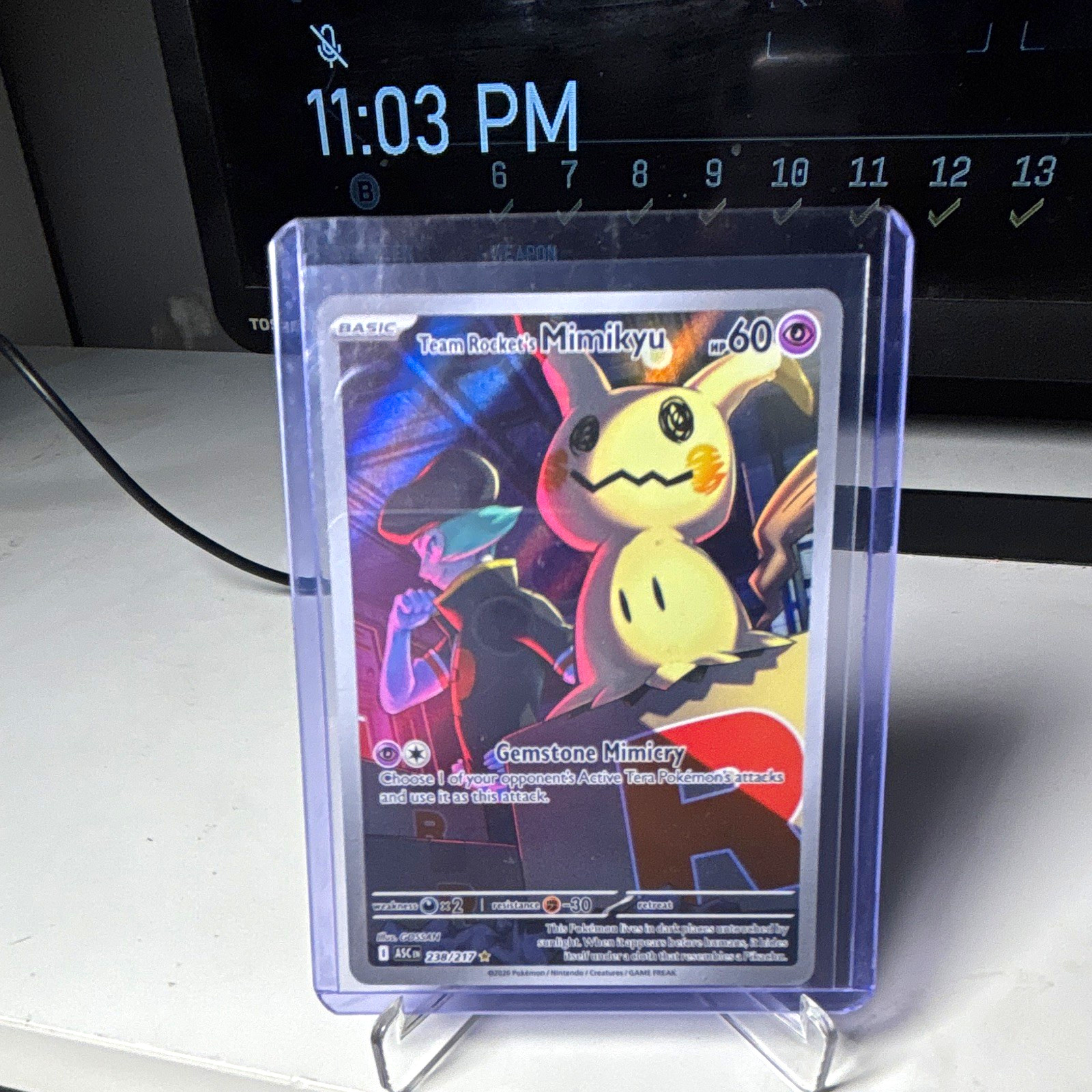The Pokémon Company Pokémon TCG Team Rocket's Mimikyu 238/217 SV Holo Rare The Pokémon Company Pokémon TCG Team Rocket's Mimikyu 238/217 SV Holo Rare