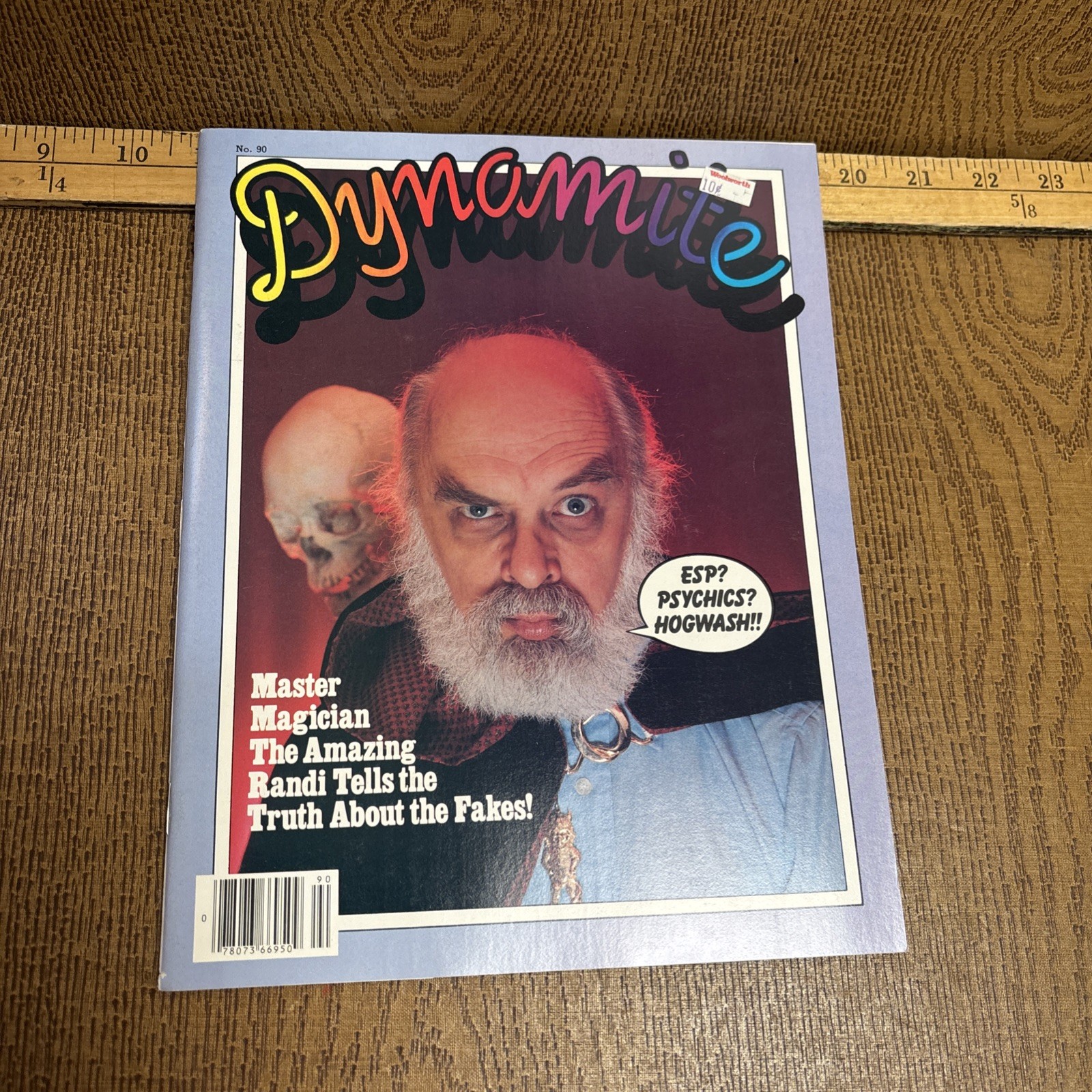 Vintage 1981 Dynamite Magazine #90 Amazing Randi Magician with rock poster