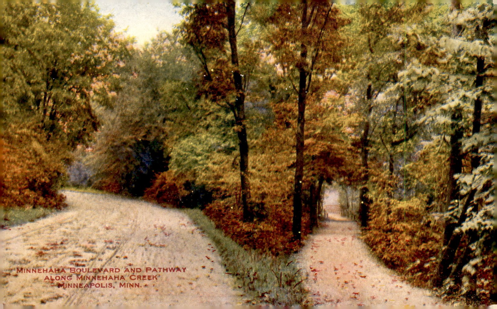 Minnehaha Boulevard and Pathway, Minneapolis, Minn. Postcard Minnehaha Boulevard and Pathway, Minneapolis, Minn. Postcard