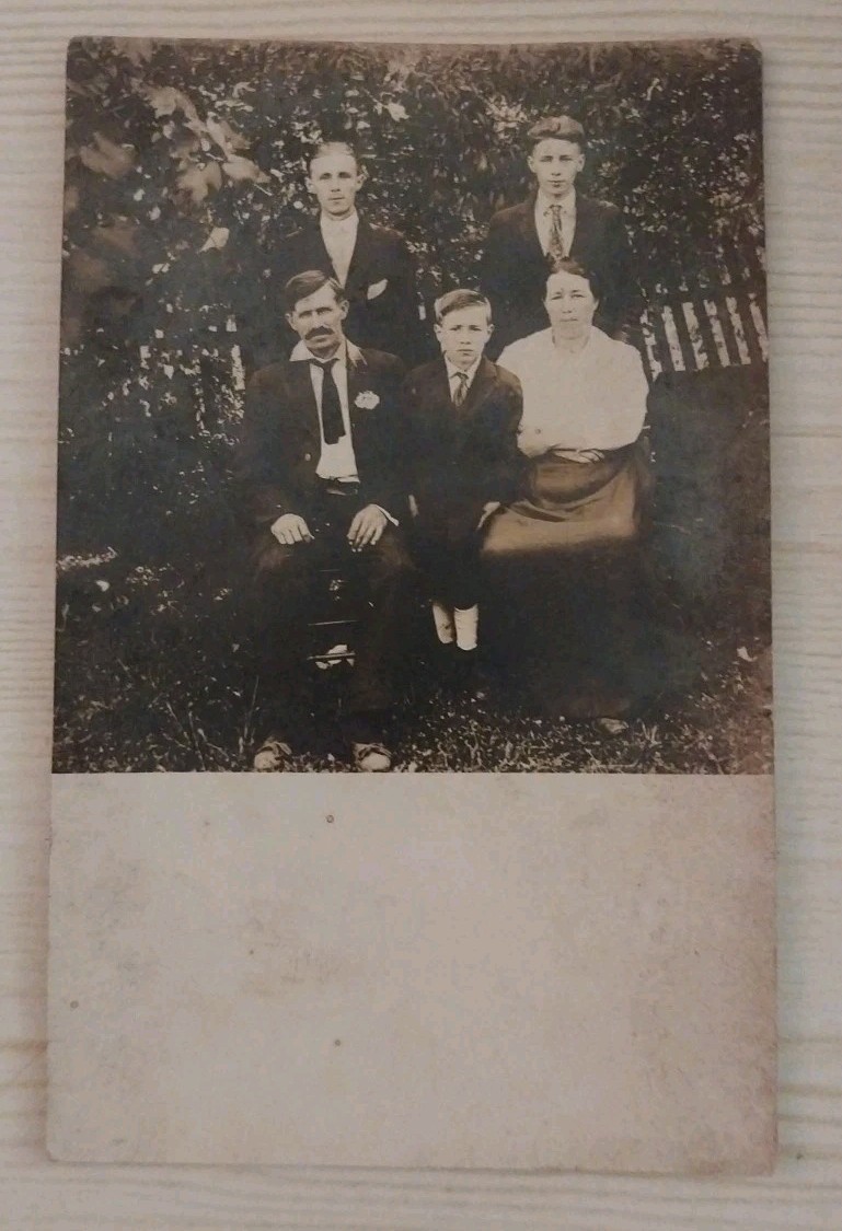 Vintage RPPC West Virginia Family Portrait Postcard Antique WV Photo c1910s Old Vintage RPPC West Virginia Family Portrait Postcard Antique WV Photo c1910s Old
