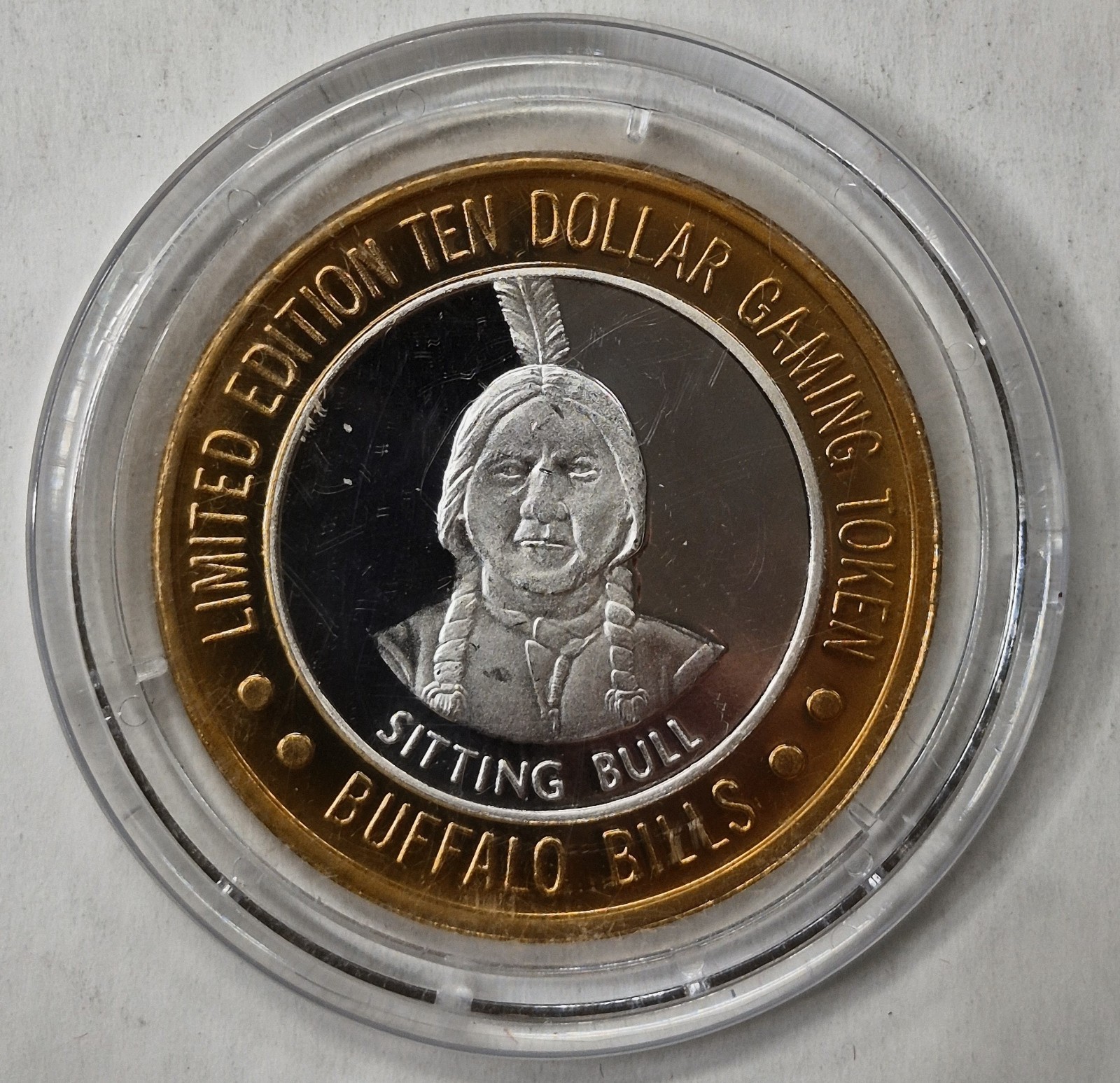 Buffalo Bill's Resort Limited Edition $ 10 Dlls Gaming Token .999 Fine Silver 