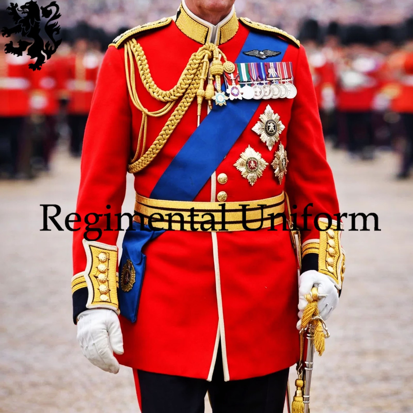 Royal Irish Guard Uniform, Royal Ceremonial Guard Tunic British Red Wool Uniform