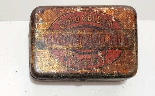 Antique ca 1900 Gold Gebler Franz Foveaux Koln Virginy Tobacco, Empty Tin Antique ca 1900 Gold Gebler Franz Foveaux Koln Virginy Tobacco, Empty Tin