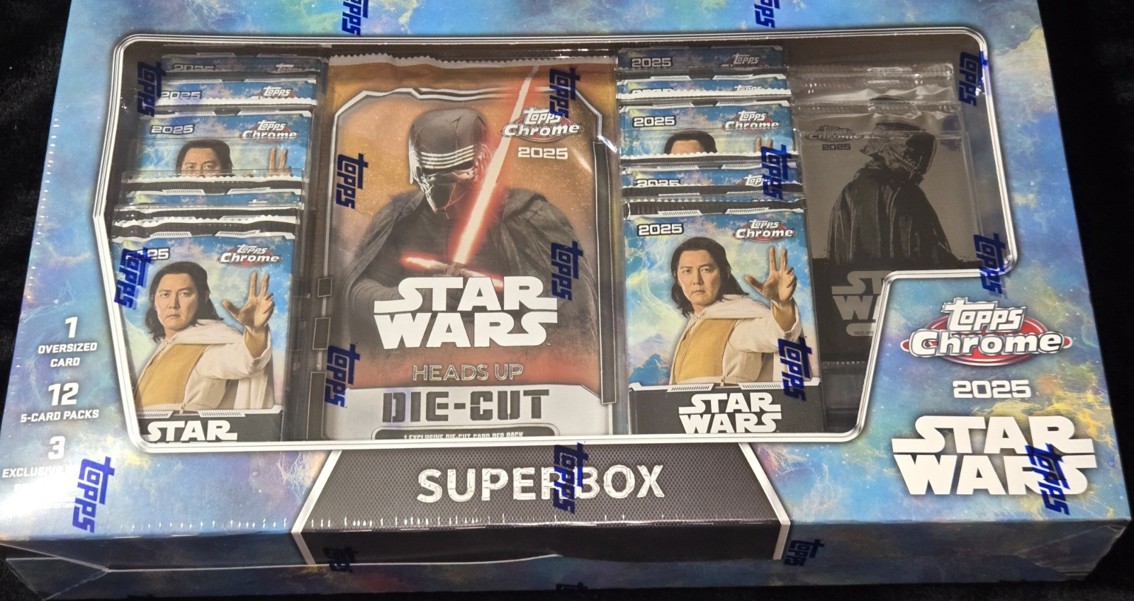 Topps Chrome Star Wars Super Box 2025 Costco Exclusive Trading Cards - Topps Chrome Star Wars Super Box 2025 Costco Exclusive Trading Cards -