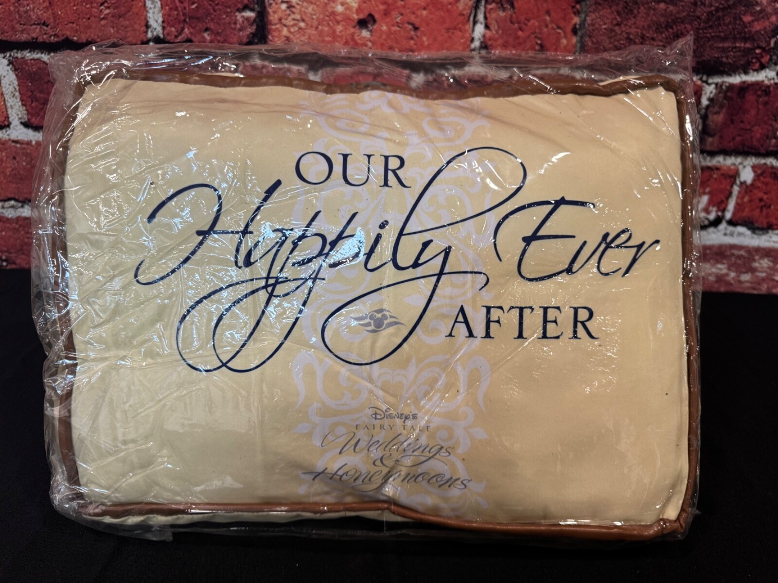 Disney DCL Fairy Tale Weddings and Honeymoons Happily Ever Pillow DAMAGE Disney DCL Fairy Tale Weddings and Honeymoons Happily Ever Pillow DAMAGE