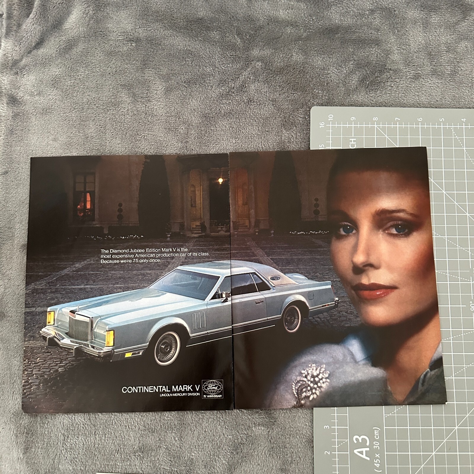 1978 Lincoln Continental Mark V Diamond Jubilee Vtg Magazine Ad Luxury Car Decor