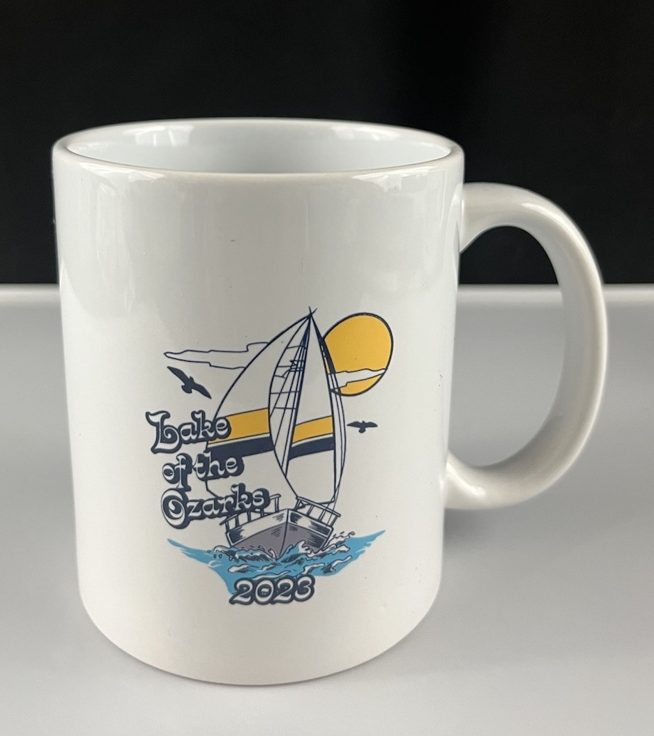 Lake of the Ozarks 2023 Sailboat Souvenir Coffee Mug by Lipco