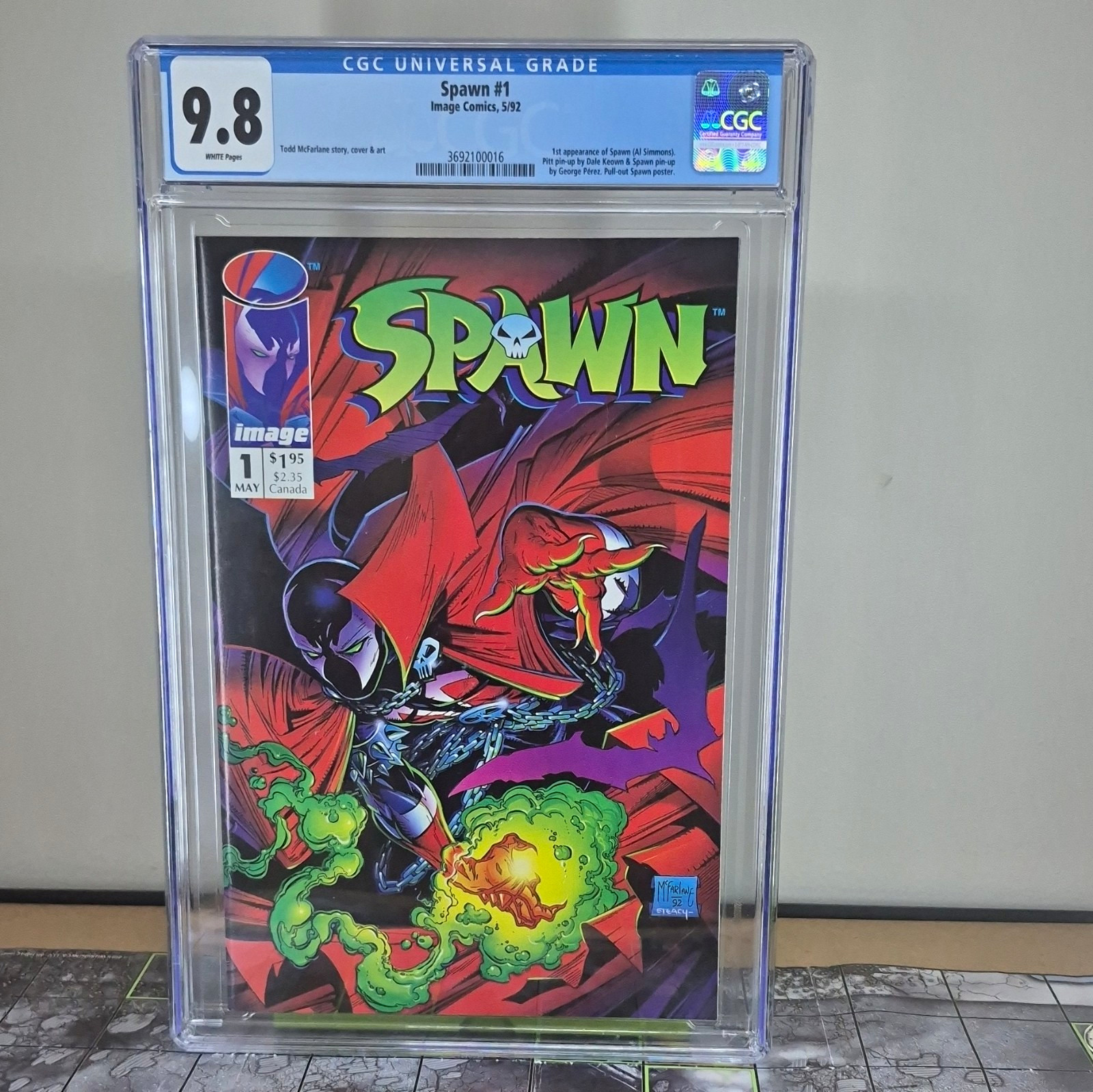 Spawn #1 (1992) Image Comics CGC 9.8 White Pages 1st Print McFarlane Spawn #1 (1992) Image Comics CGC 9.8 White Pages 1st Print McFarlane