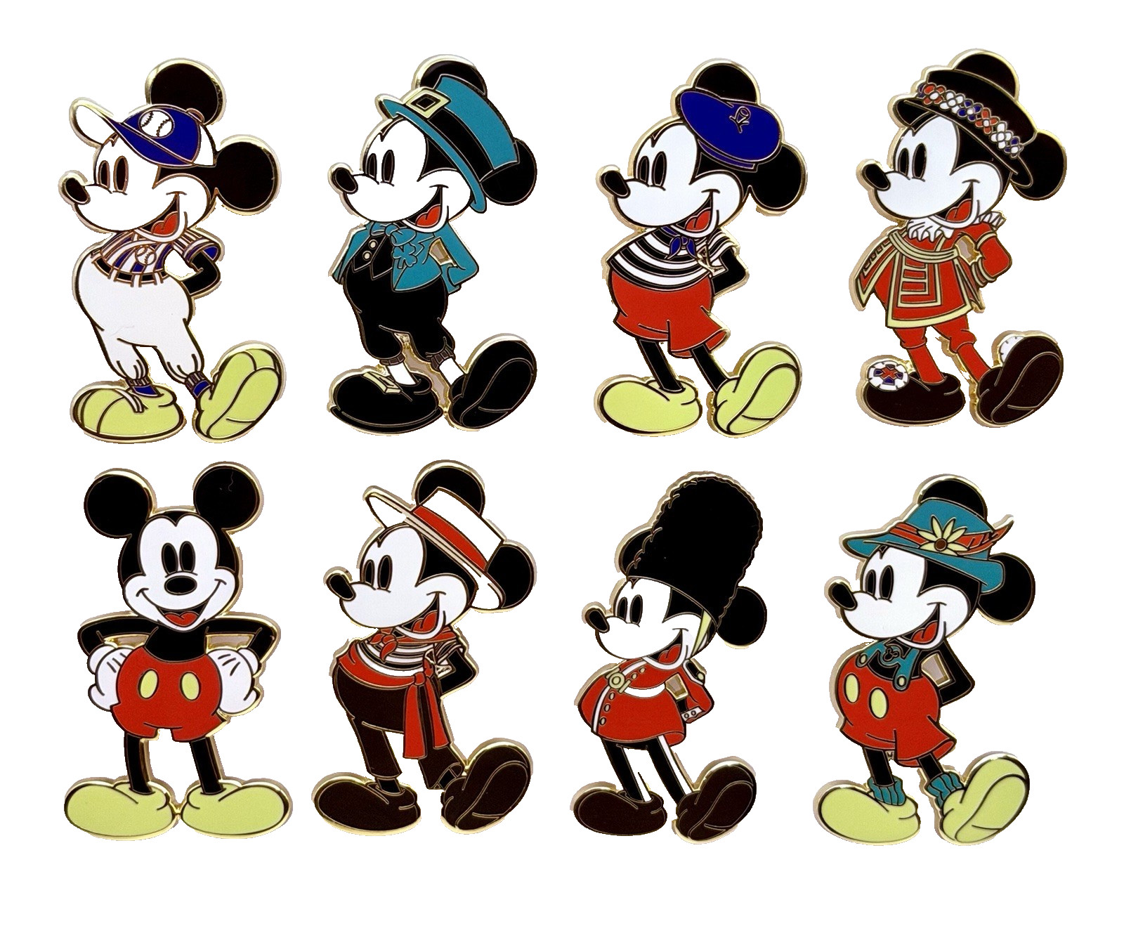 Walt Disney Imagineering WDI City Outfits Series 8 Pin Set 2024 Mickey Mouse LE