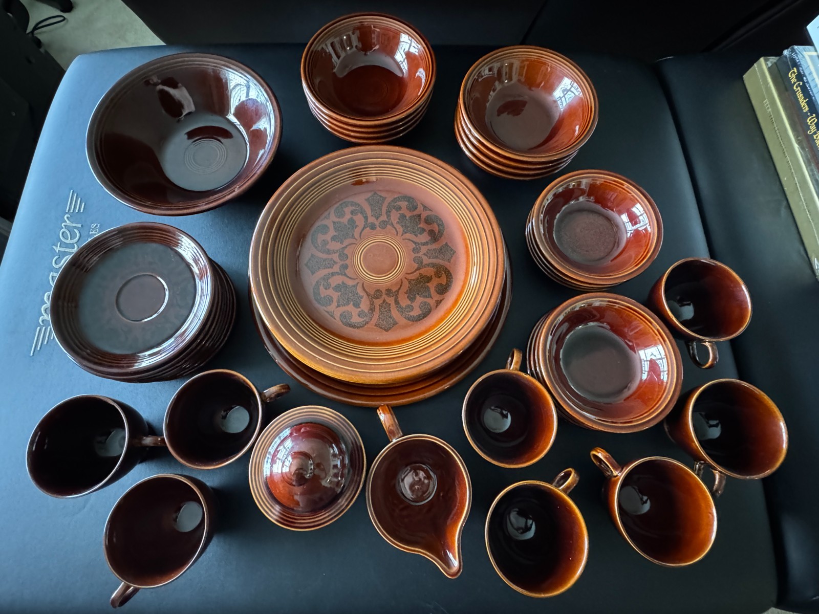 Vintage 1967 Homer Laughlin Sheffield Amberstone Dinnerware Set 44 Piece USA Vintage 1967 Homer Laughlin Sheffield Amberstone Dinnerware Set 44 Piece USA