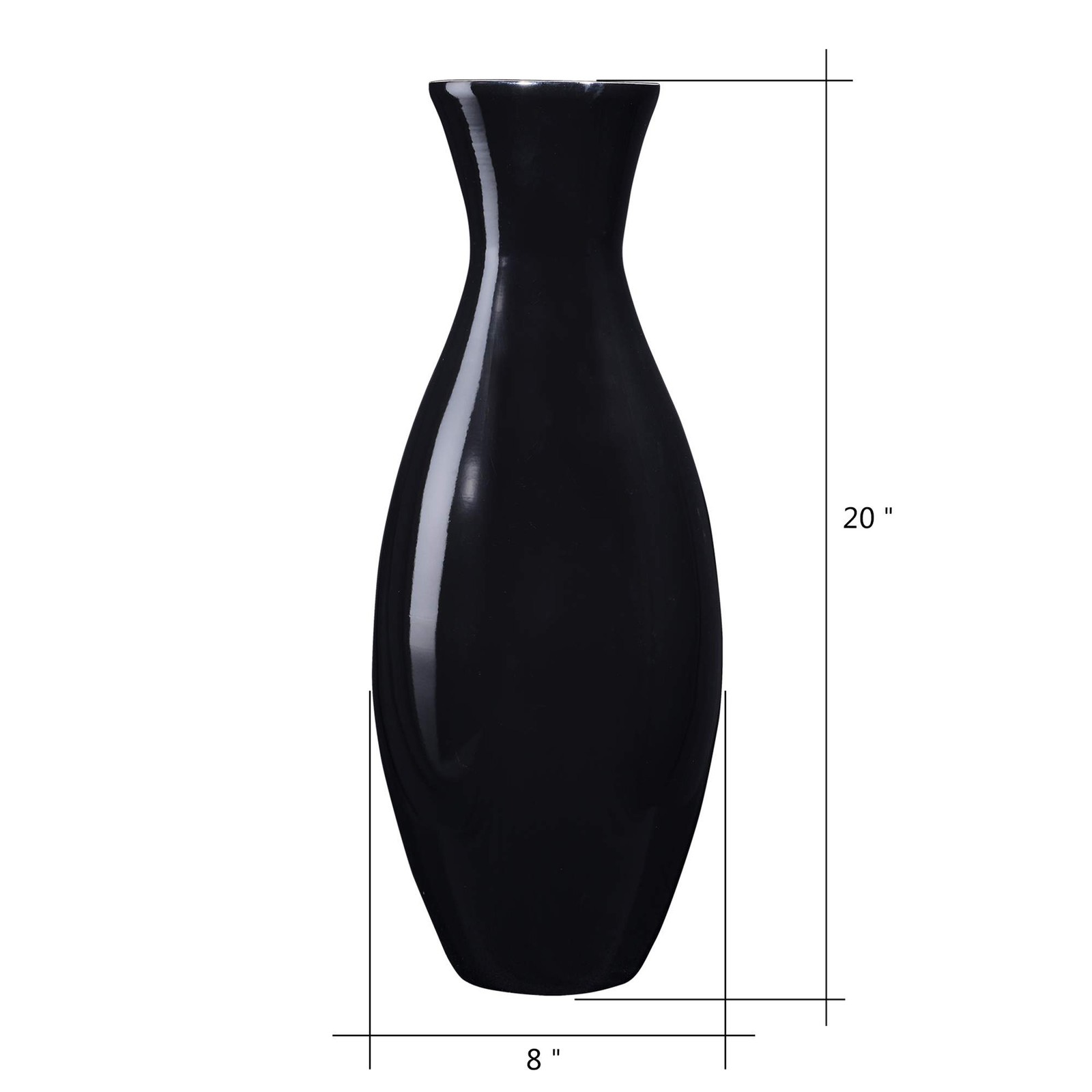 Handcrafted 20 In Tall Black Bamboo Vase Decorative Classic Floor Vasd Handcrafted 20 In Tall Black Bamboo Vase Decorative Classic Floor Vasd