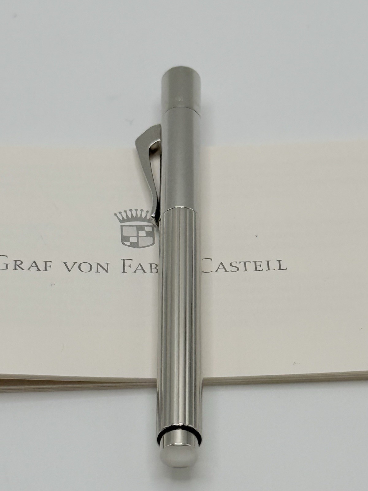 Graf Von Faber-Castell Pocket Ballpoint Pen, Platinum Plated #14810 Needs Ink Graf Von Faber-Castell Pocket Ballpoint Pen, Platinum Plated #14810 Needs Ink