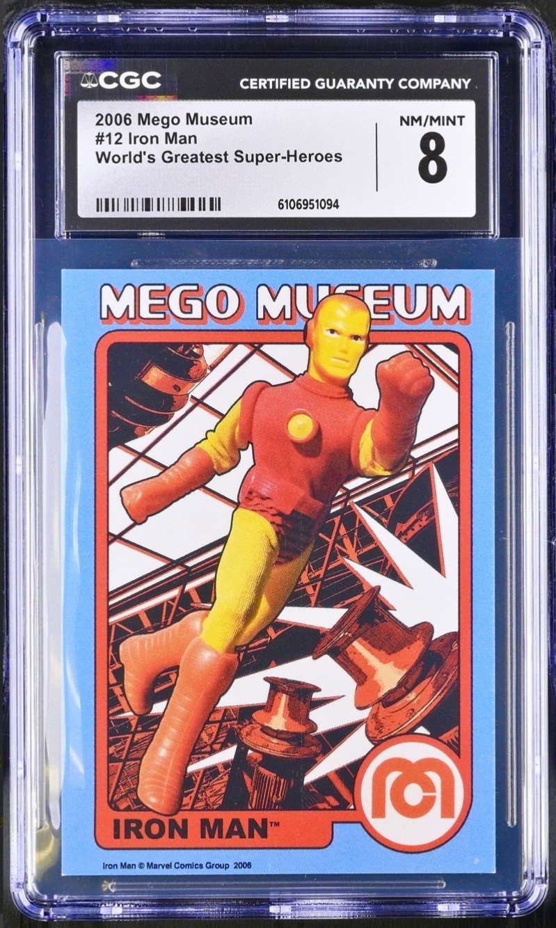 2006 IRON MAN Trading Card Mego Museum CGC 8 Pop 1 Highest, Marvel Comics