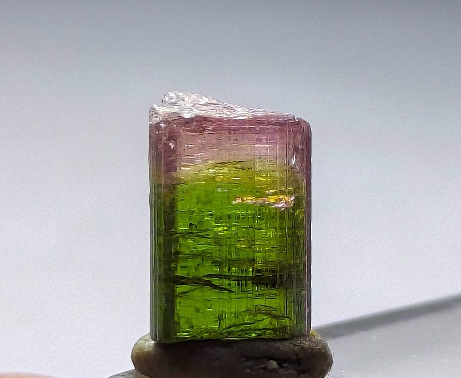 Saturated Top Quailty PinkCap Bi-Colour Tourmaline Crystal From Afghnistan Saturated Top Quailty PinkCap Bi-Colour Tourmaline Crystal From Afghnistan