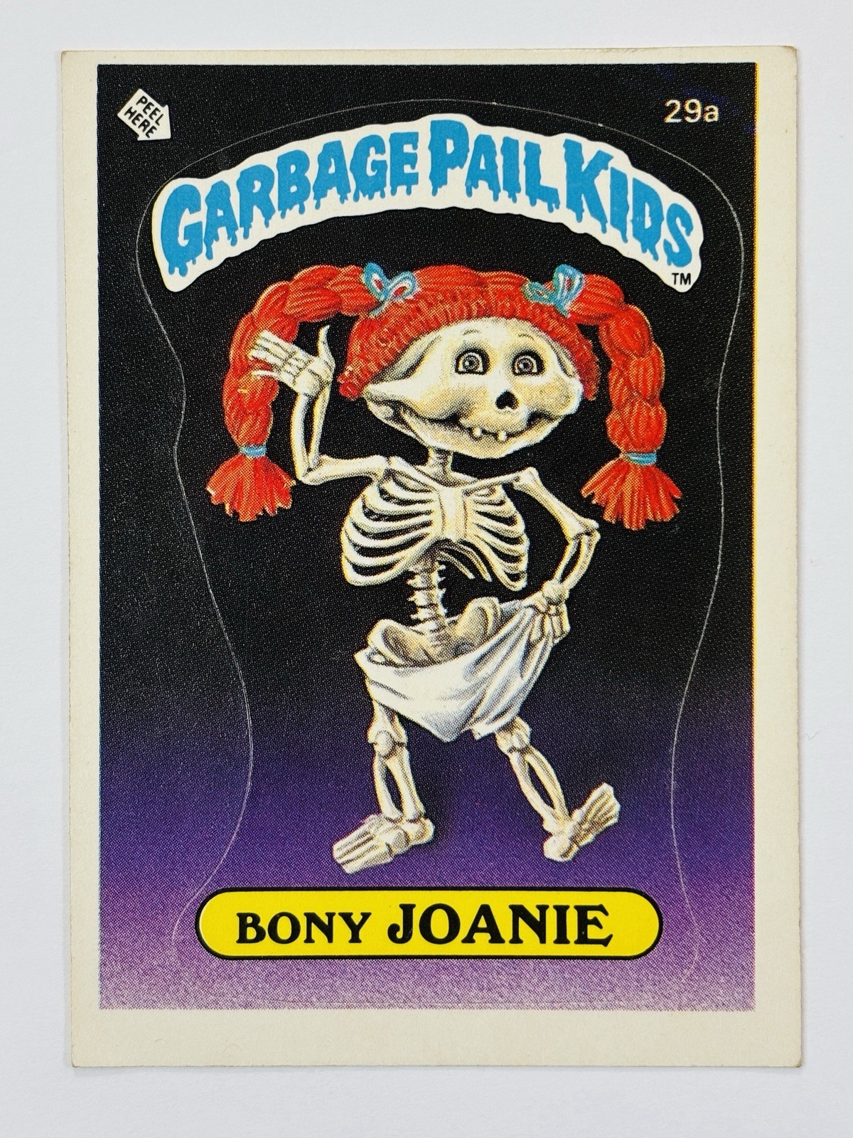 1985 Topps Garbage Pail Kids -Series 1 -Glossy #29a BONY JOANIE (VG) See PICS