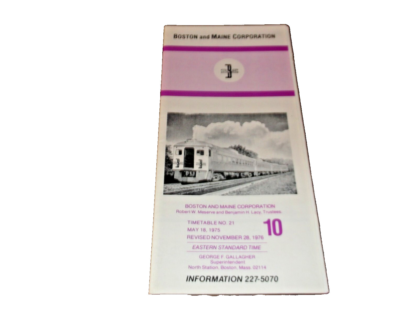 MAY 1975 BOSTON & MAINE B&M PASSENGER SCHEDULE #21 MAY 1975 BOSTON & MAINE B&M PASSENGER SCHEDULE #21