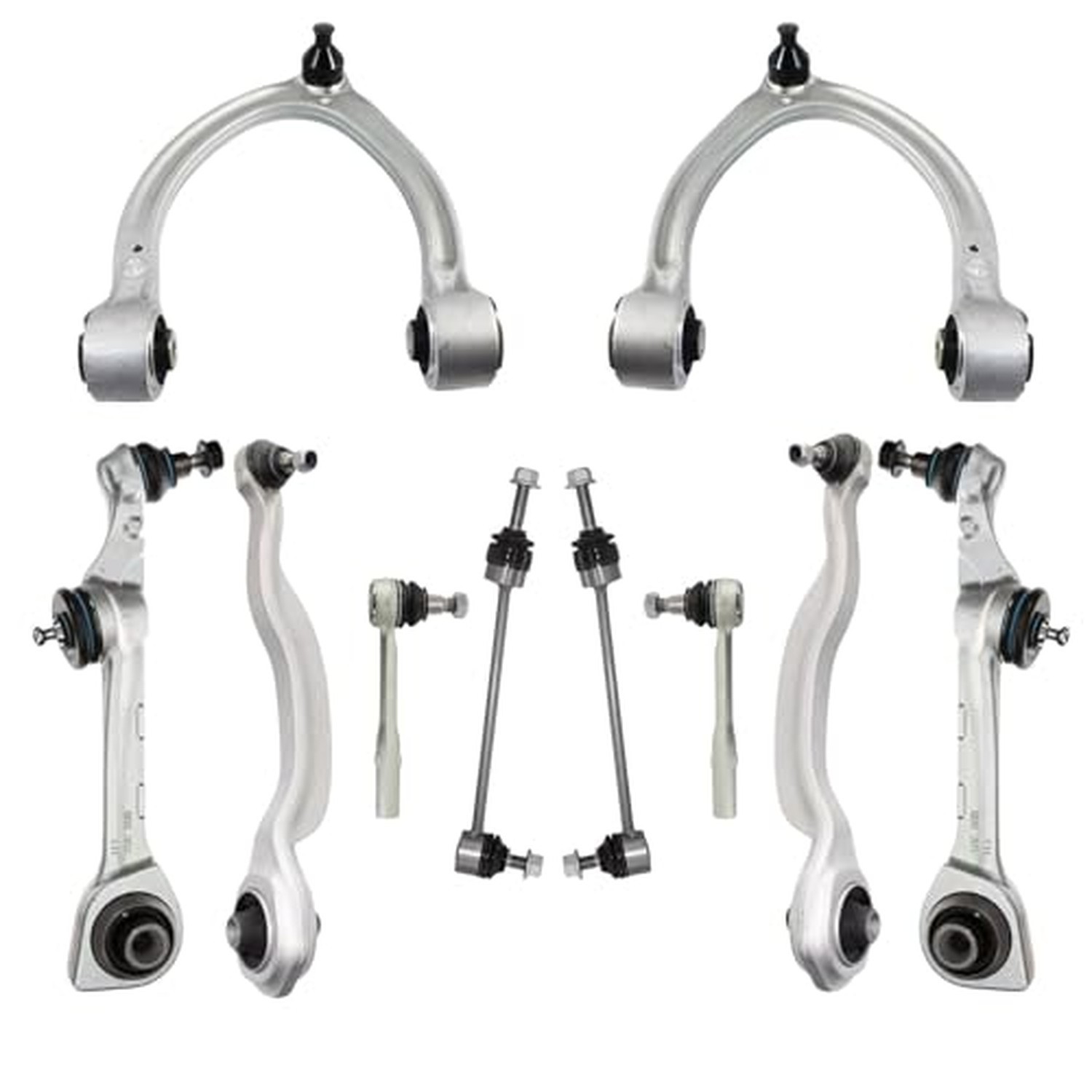 10Pcs Front Control Arm Suspension Kit for Benz S Class W221 RWD