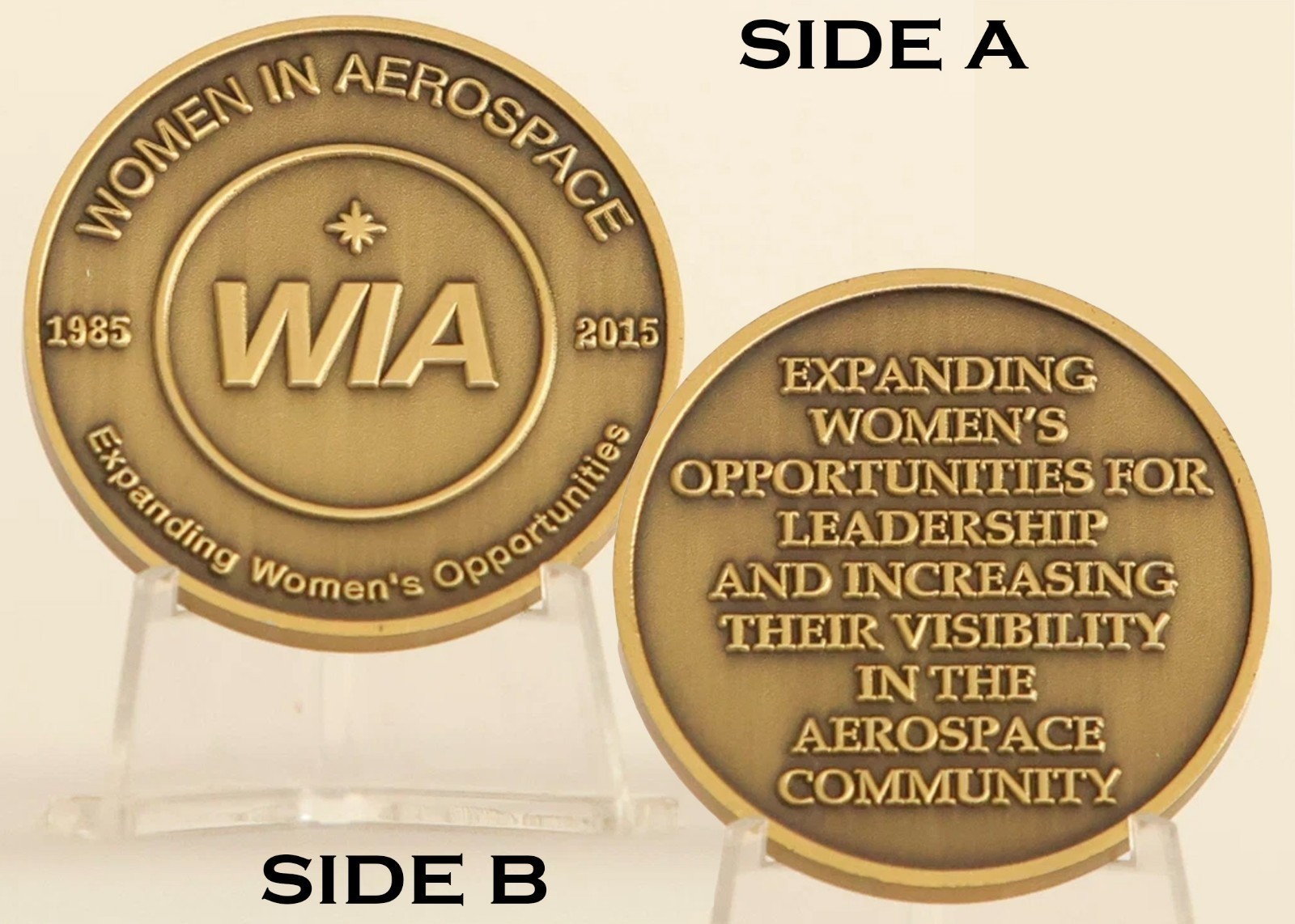 Women In Aerospace WIA 30th Anniversary 1985-2015 Challenge Coin  4#G
