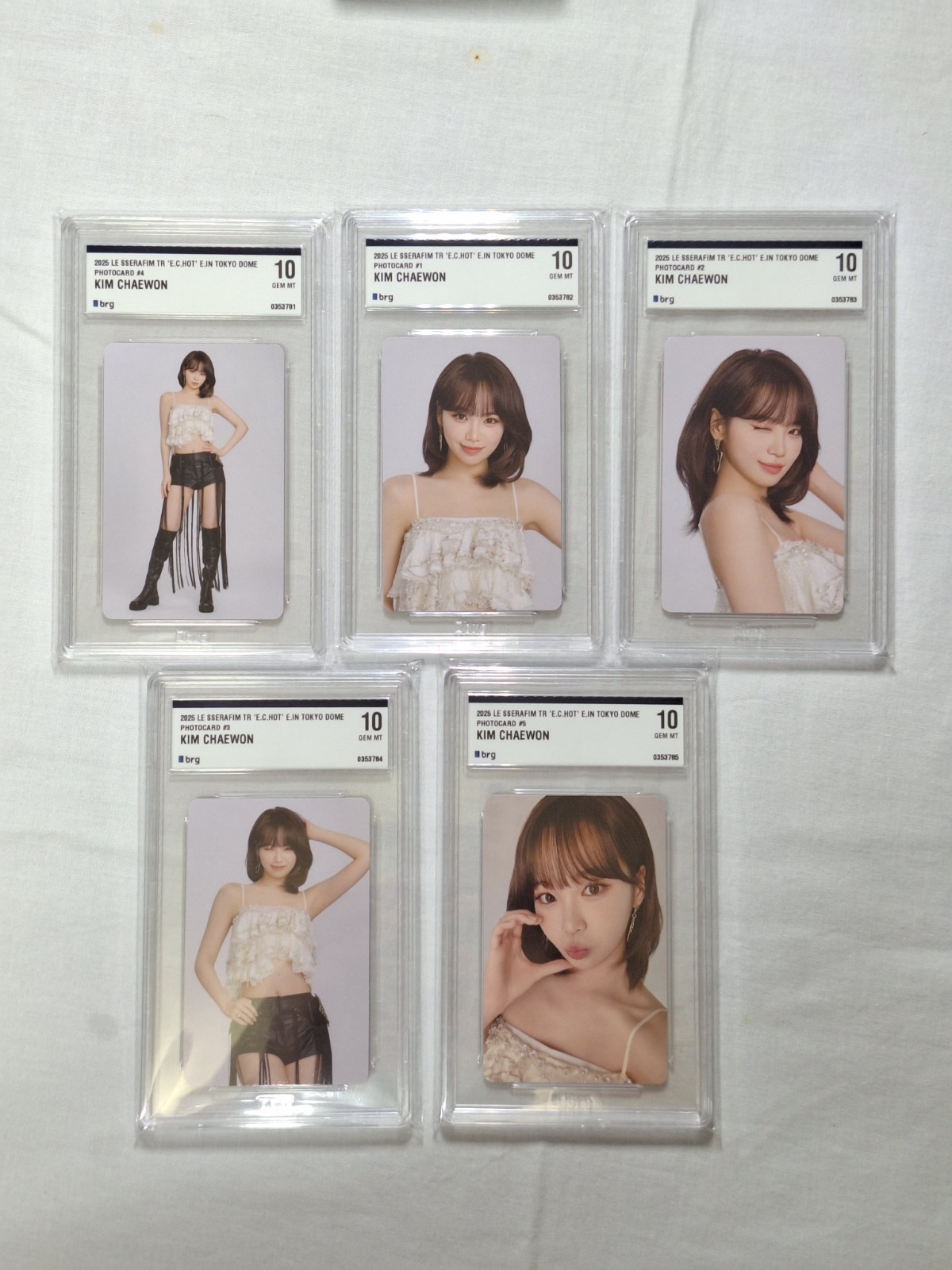 LE SSERAFIM Kim Chaewon BRG 10 Full Set 5 Cards 2025 Tokyo Dome Easy Crazy Hot