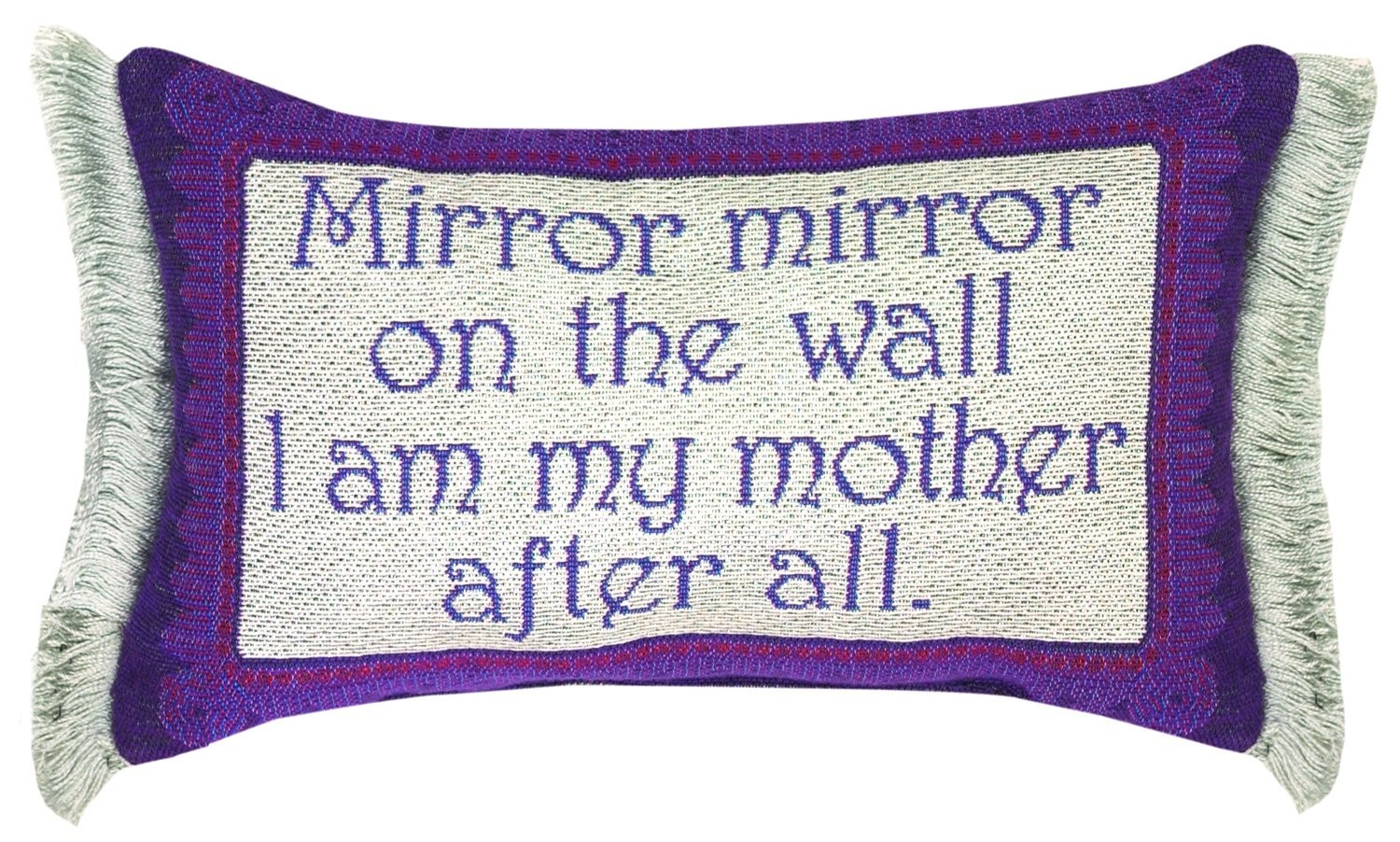 MWW Manual Word Throw Pillow, Mirror Mirror Mother, 12.5 x 8.5\ MWW Manual Word Throw Pillow, Mirror Mirror Mother, 12.5 x 8.5\