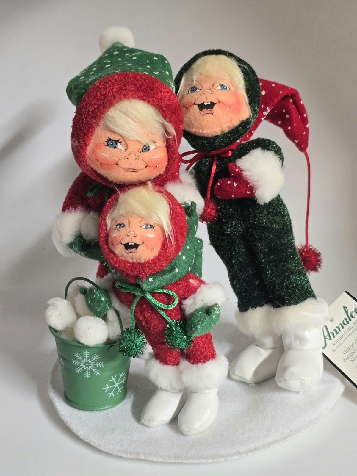Annalee 2007 Snowball Fun Kids Hand Made Dolls RARE NWT Annalee 2007 Snowball Fun Kids Hand Made Dolls RARE NWT