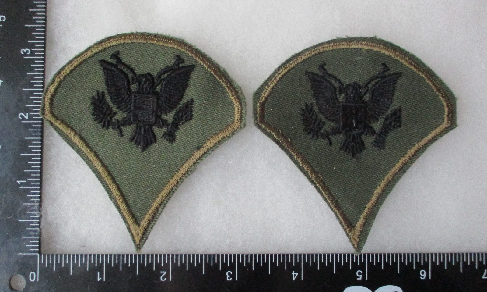Original Pair US ARMY 1960s VIETNAM War SPECIALIST E-4 JUNGLE PATCHES