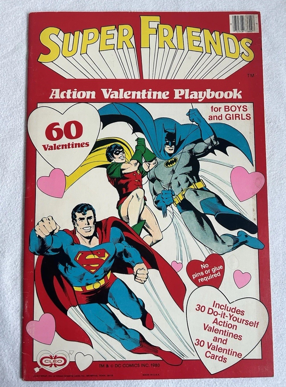 DC Comics Super Friends Action Valentine Playbook 60 Valentine 1980 - ultra mint DC Comics Super Friends Action Valentine Playbook 60 Valentine 1980 - ultra mint