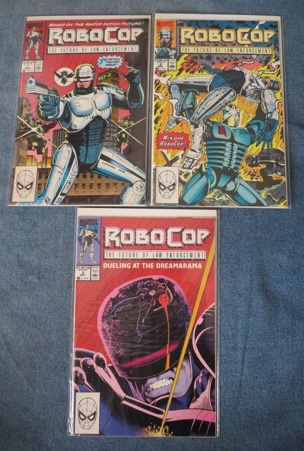 Robocop #1-3 Marvel Comics 1990 Lot of 3 Comics Bagged/Boarded Robocop #1-3 Marvel Comics 1990 Lot of 3 Comics Bagged/Boarded
