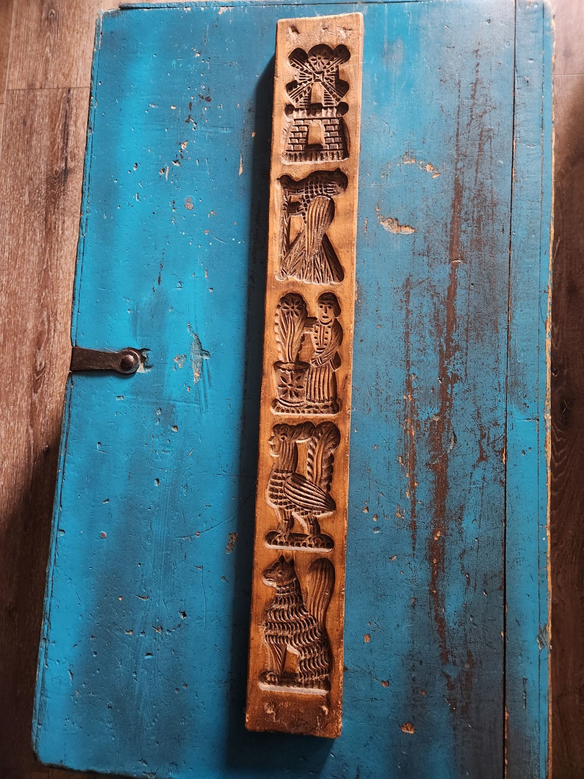 Vintage Wooden Speculass Cookie Board