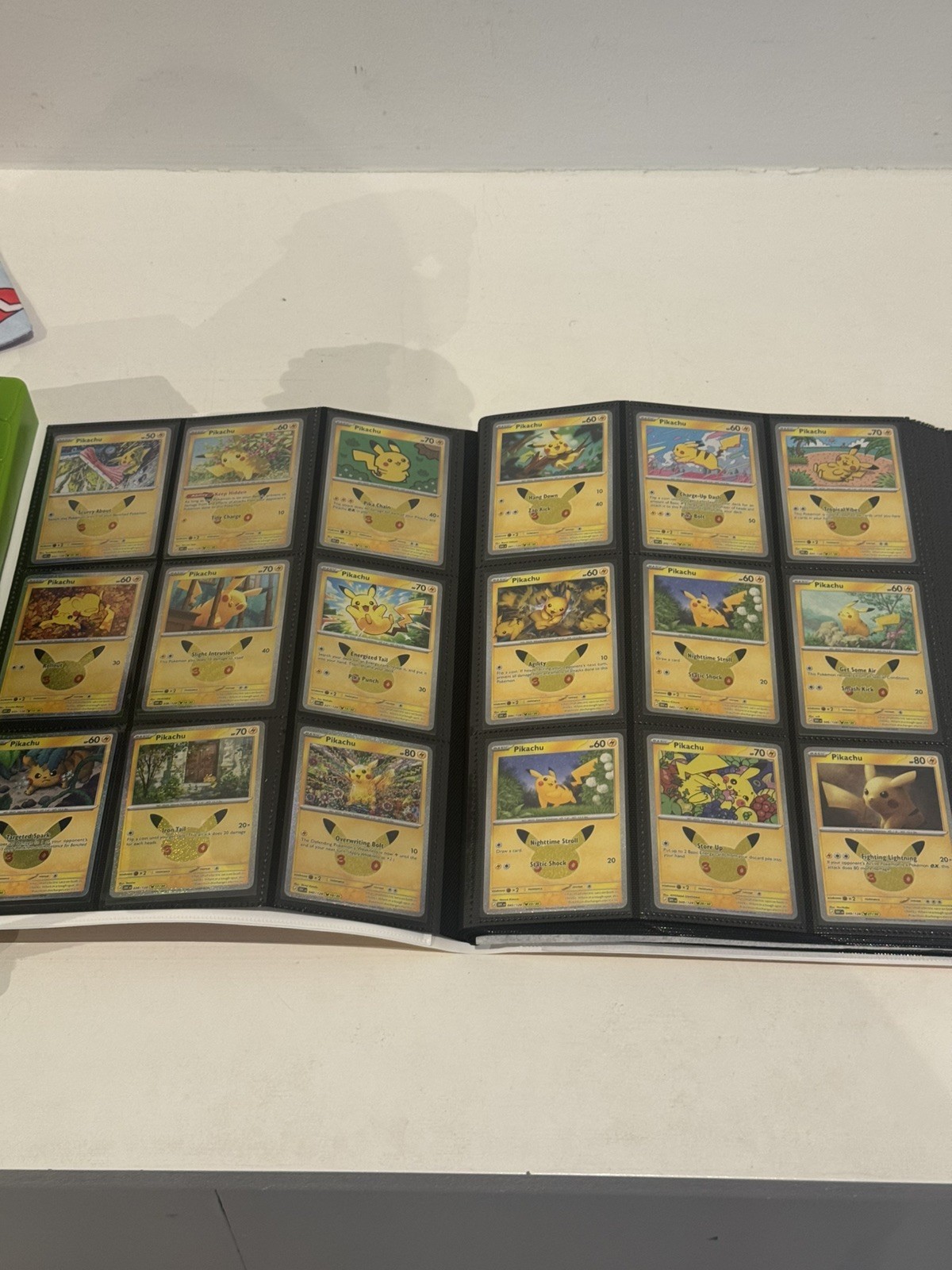 Pikachu 30th Anniversary Pikachu Full Set Holos NM Pack Fresh 30/30 with Binder Pikachu 30th Anniversary Pikachu Full Set Holos NM Pack Fresh 30/30 with Binder