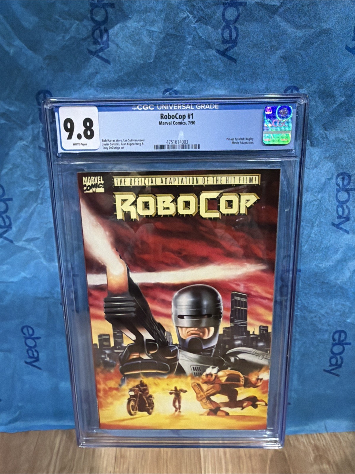 ROBOCOP #1 CGC 9.8 WHITE PAGES MOVIE ADAPTATION 1990 Graded Comic Tony ROBOCOP #1 CGC 9.8 WHITE PAGES MOVIE ADAPTATION 1990 Graded Comic Tony