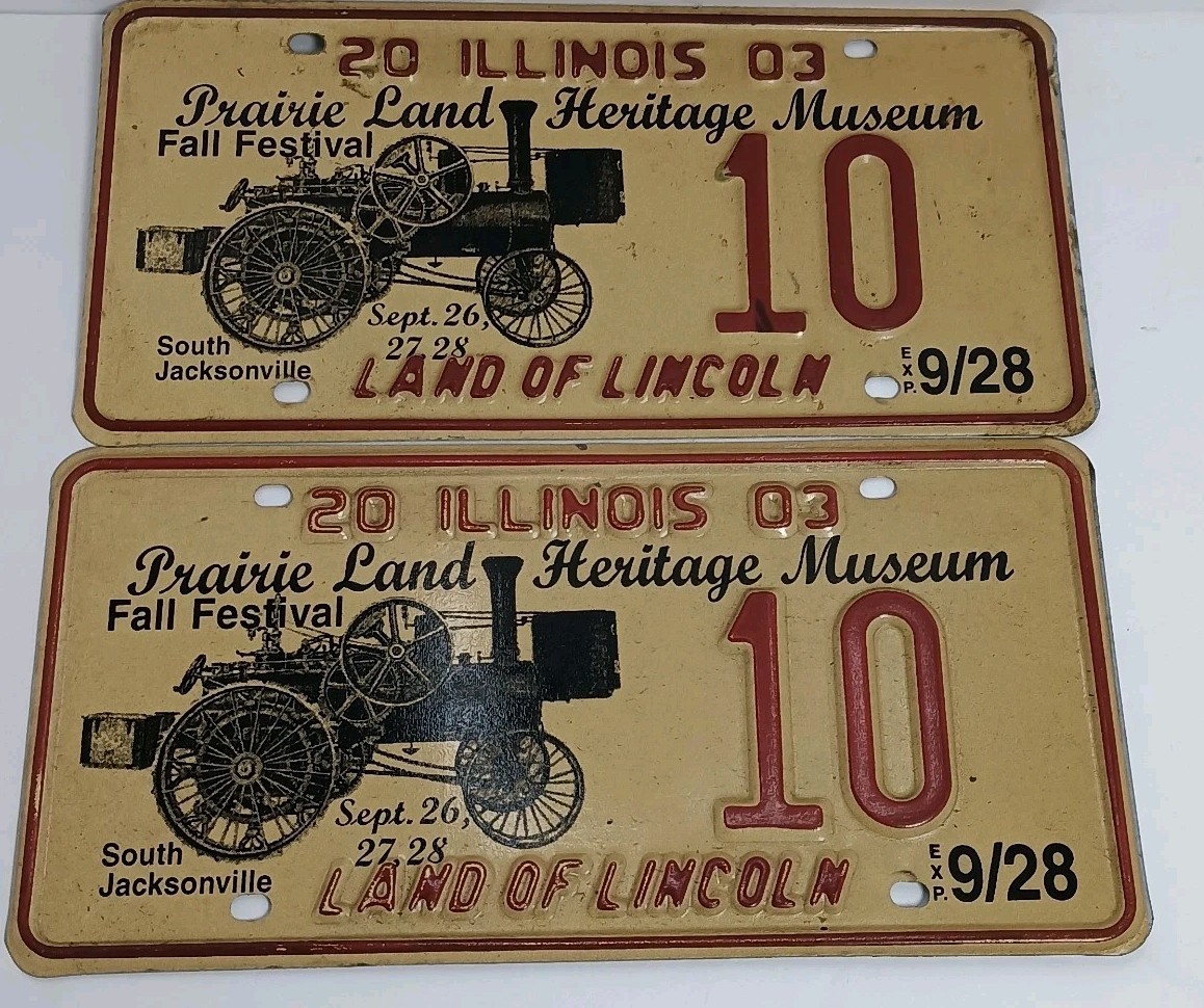 2003 ILLINOIS LICENSE - Prairie Land Heritage Museum Sep 26th Fall Festival 