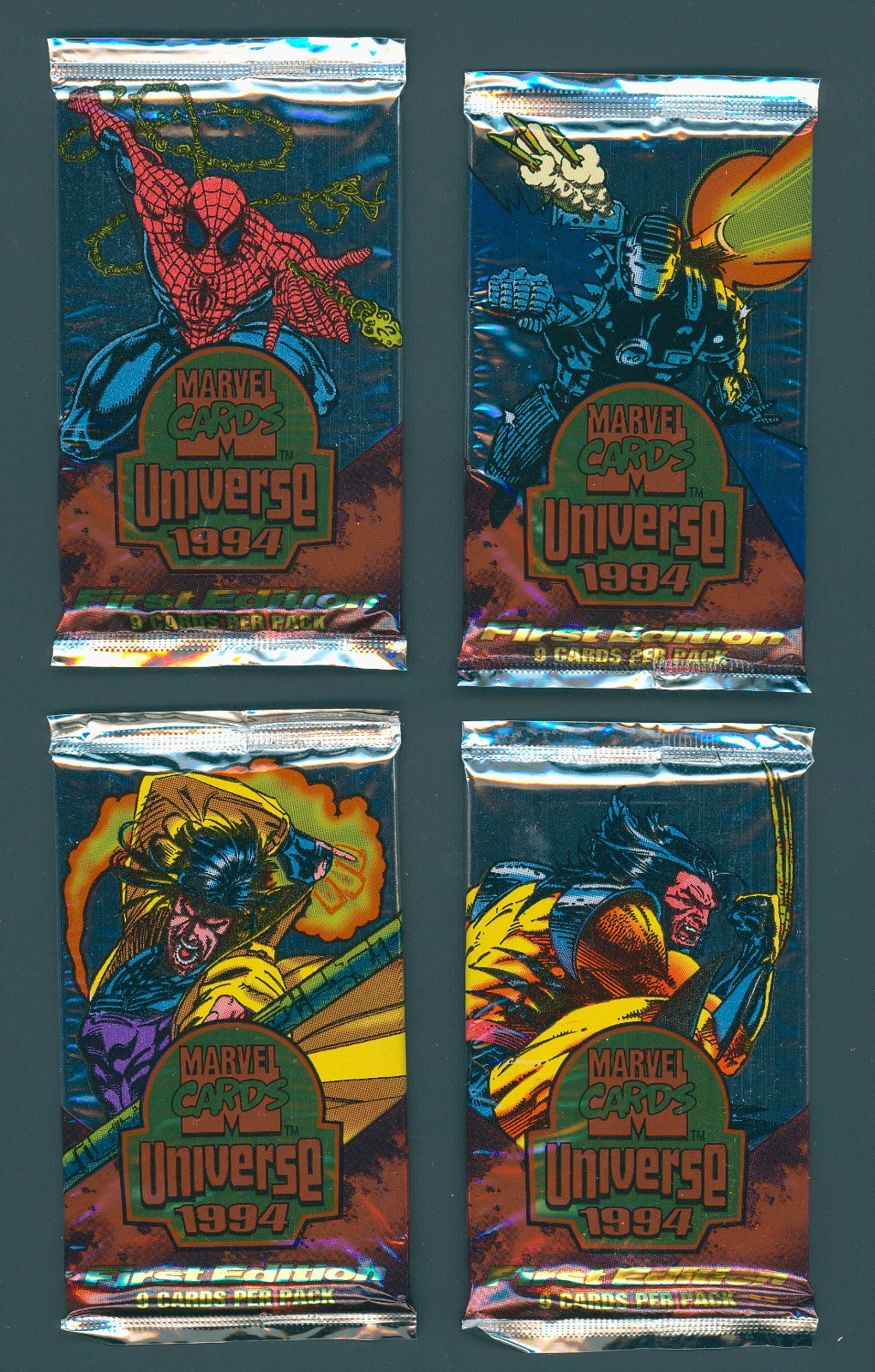 1994 Marvel Universe First Edition 9 Card Pack - (1) Factory Sealed Pack 1994 Marvel Universe First Edition 9 Card Pack - (1) Factory Sealed Pack