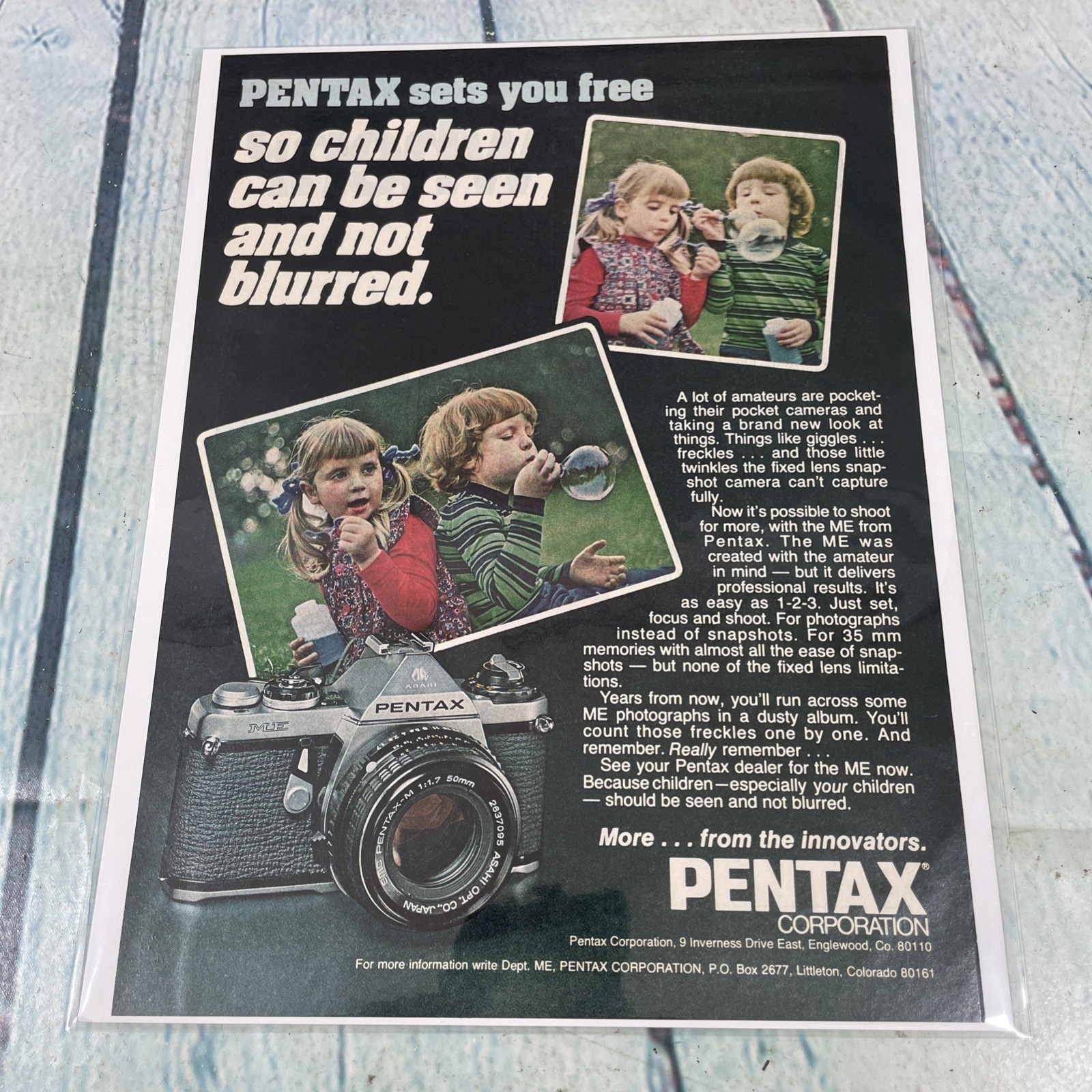 1978 Pentax 35 mm Camera Vintage Print Ad/Poster Promo Art Magazine Page
