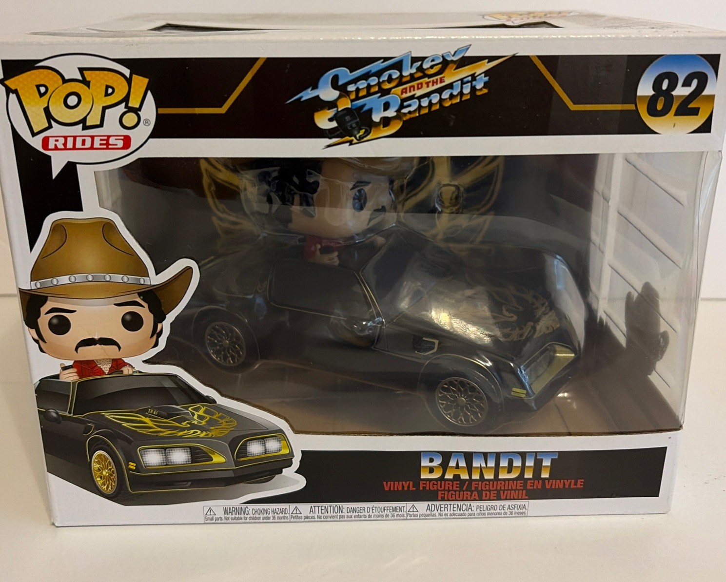 Funko POP Movies Rides #82 - Smokey and the Bandit Burt Reynolds Trans Am RARE Funko POP Movies Rides #82 - Smokey and the Bandit Burt Reynolds Trans Am RARE