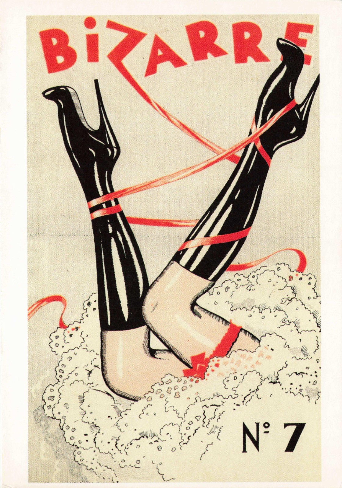 Bizarre Magazine 7 Cover Illustration Legs Fetish Risque Vintage Postcard