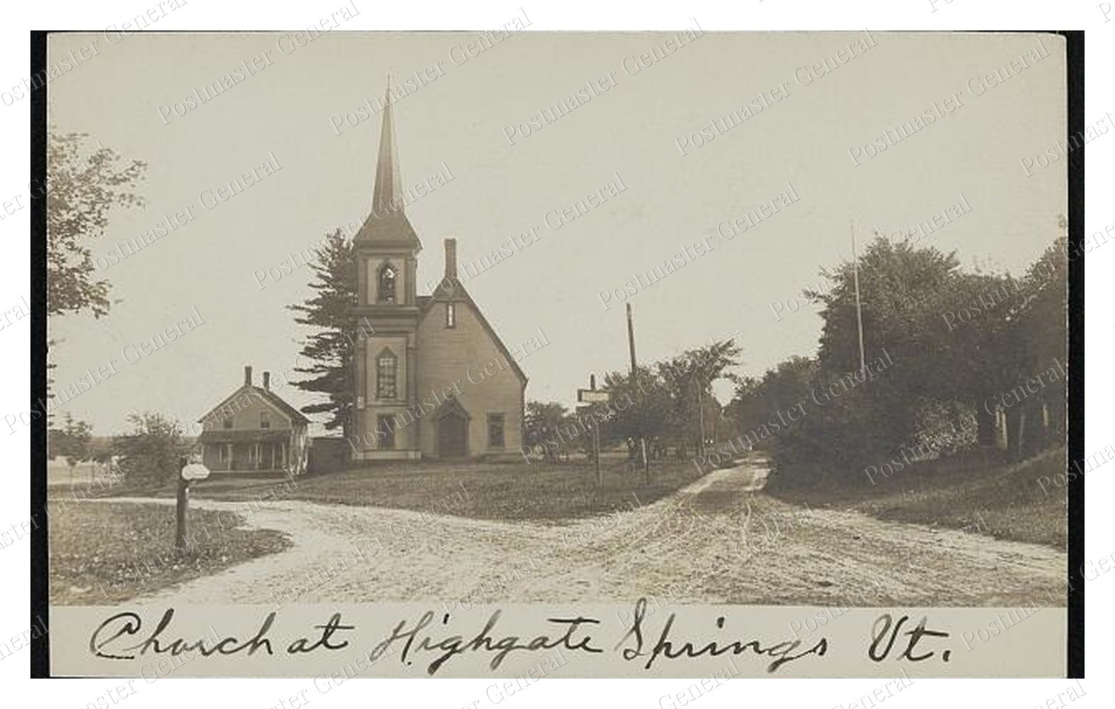 Highgate Springs Vermont Church Standard Postcard COPY RPPC Highgate Springs Vermont Church Standard Postcard COPY RPPC