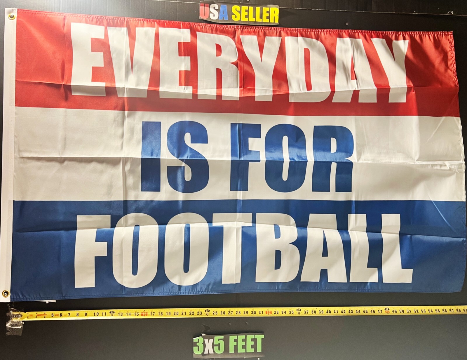 Football Flag  Everyday Is Football Man Cave America USA Sign 3x5'