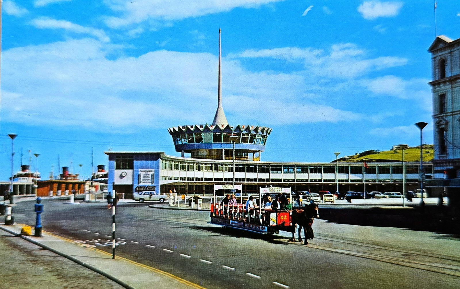 Douglas Isle of Man sea terminal horse train old card pc cpa AK Douglas Isle of Man sea terminal horse train old card pc cpa AK