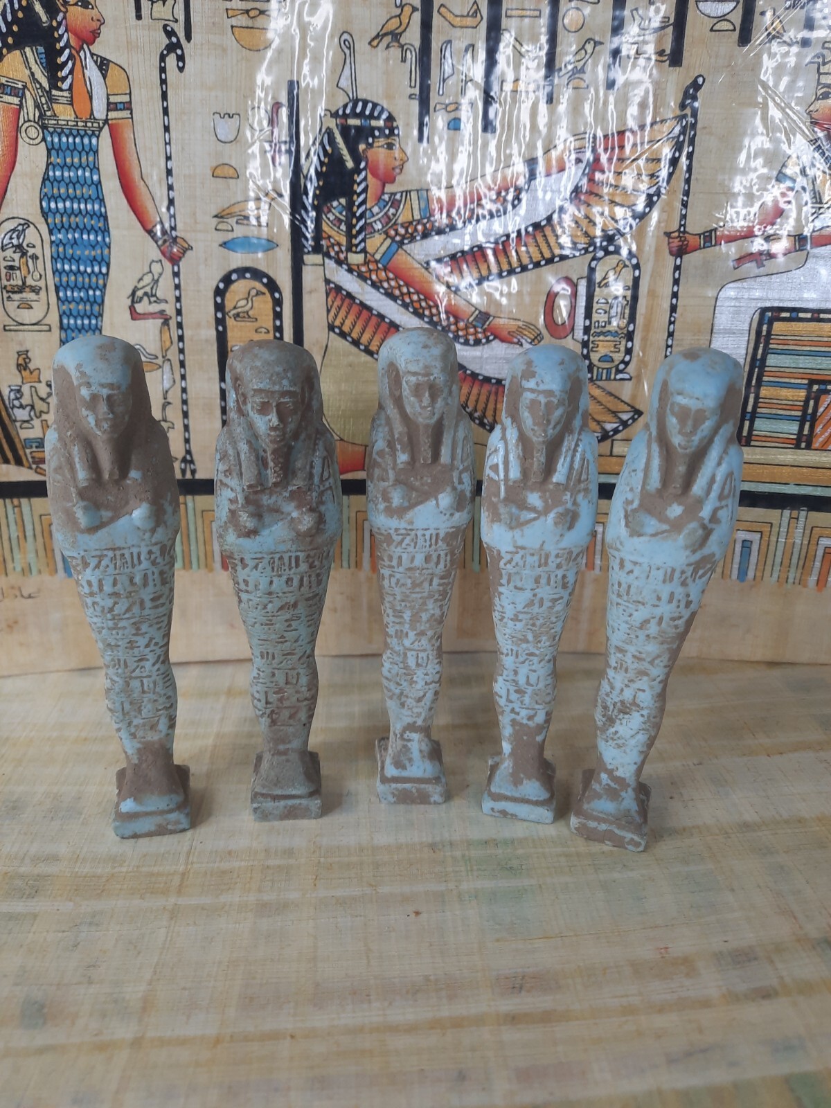 5 Pharaonic ANCIENT EGYPTIAN Statue Stone Ushabti Work as Servant Sculpture 