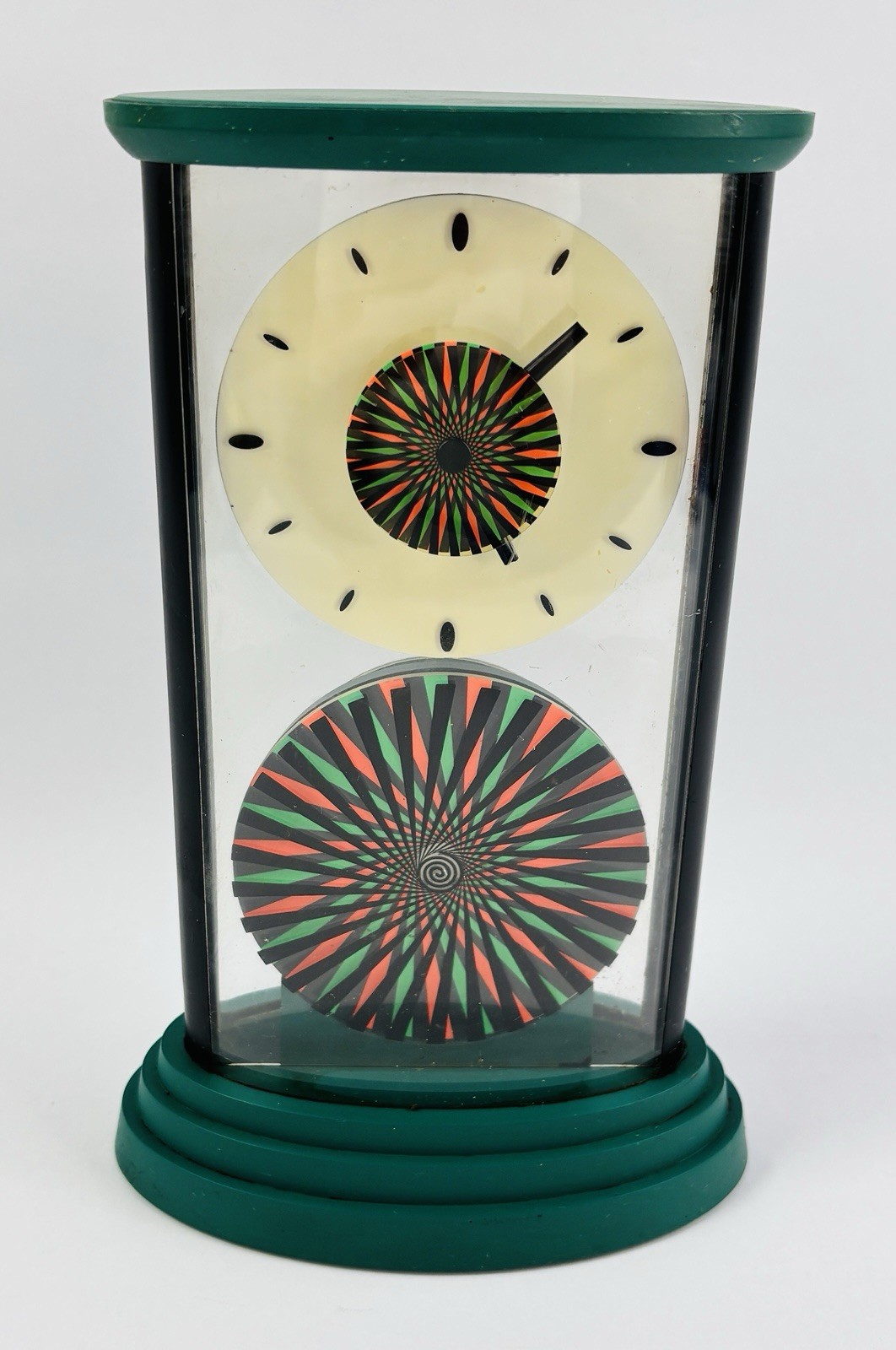 VTG Lyon Design Kinetic Motion Clock Postmodern Memphis Style Op Art Optical 80s VTG Lyon Design Kinetic Motion Clock Postmodern Memphis Style Op Art Optical 80s