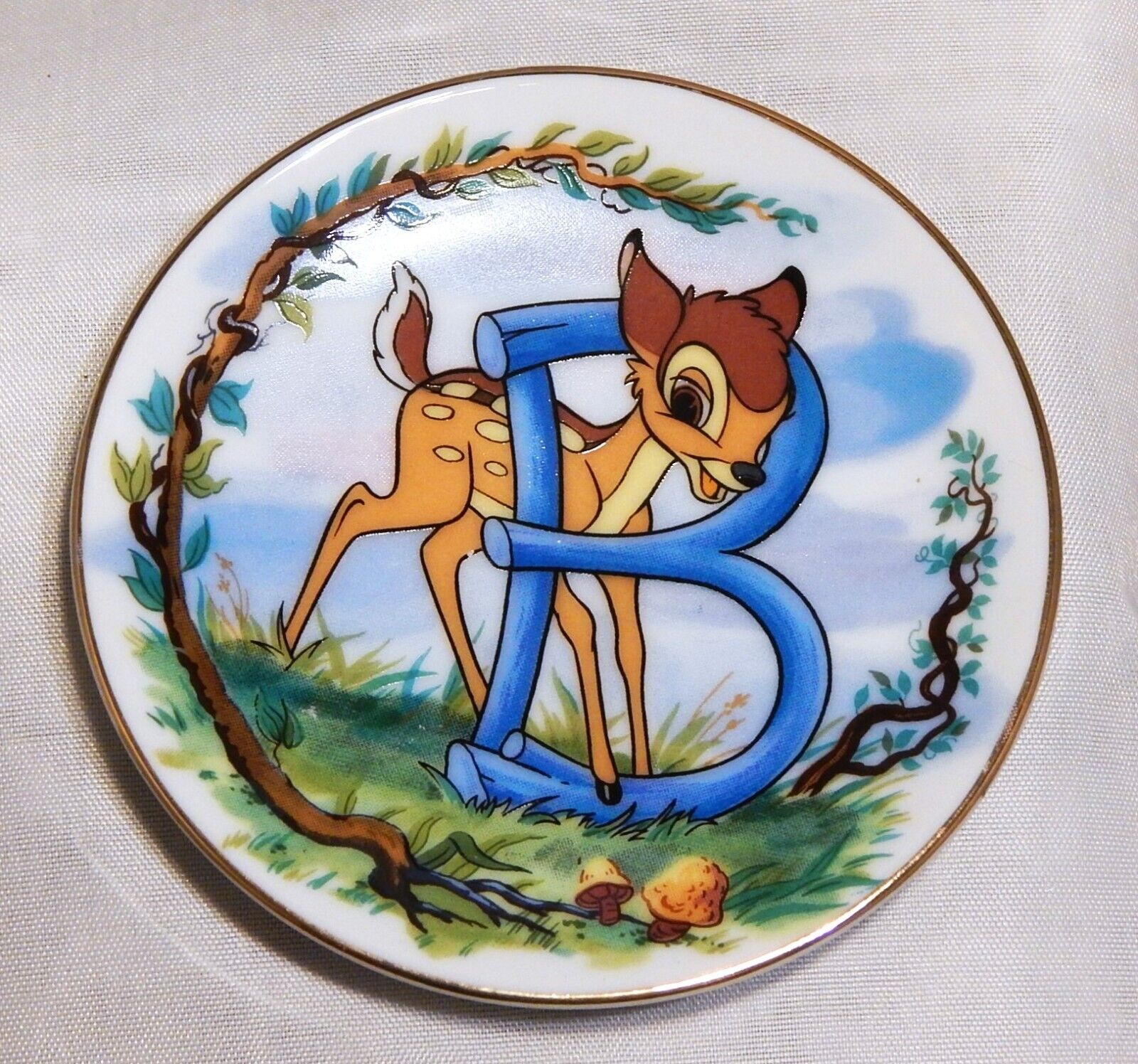 1980s The Disney Collection Disney's Alphabet - Minature Plates A-Z Letter Minis