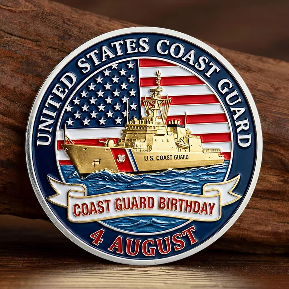 US Coast Guard Birthday Challenge Coin Semper Paratus Military Gift US Coast Guard Birthday Challenge Coin Semper Paratus Military Gift