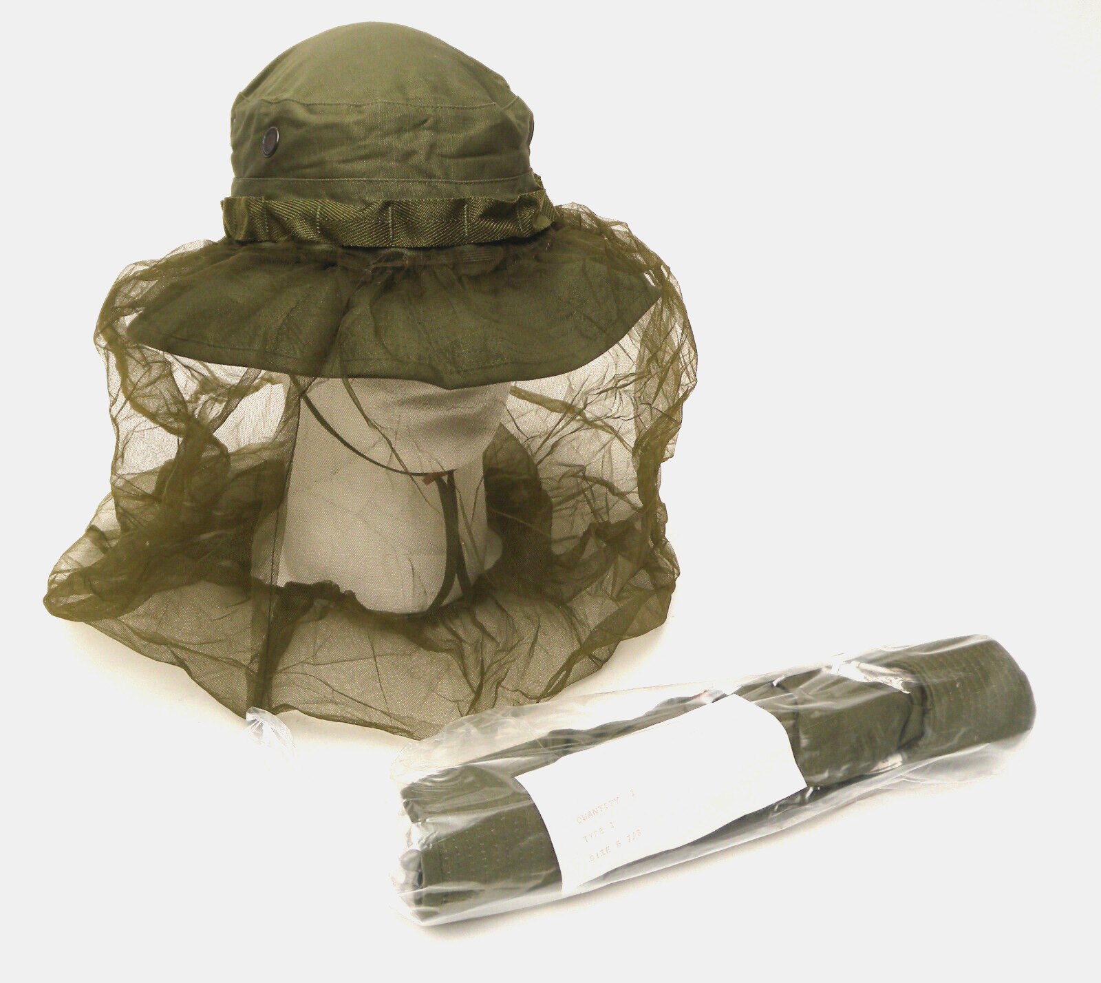 Vietnam Dated USGI Jungle Boonie Hat with Insect Net Vietnam Dated USGI Jungle Boonie Hat with Insect Net