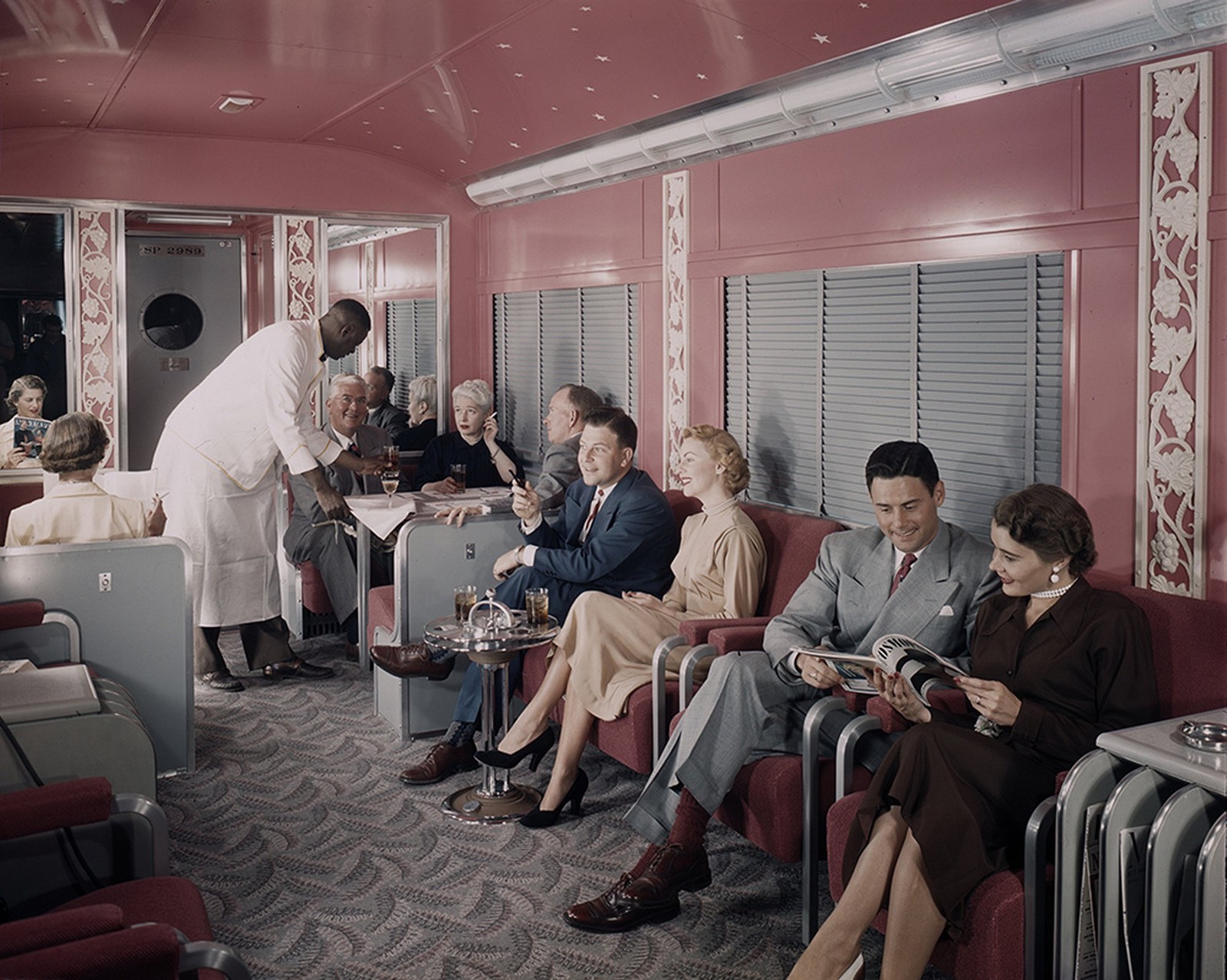 1950 SOUTHERN PACIFIC RAILROAD Sunset Limited Lounge PHOTO  (152-z)